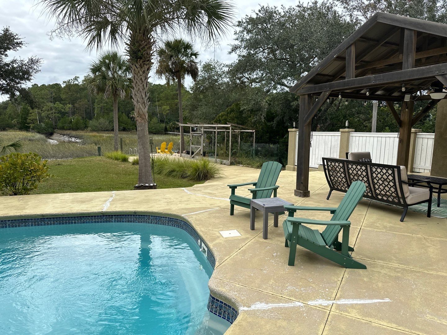 Concrete Pool deck with AcryFin by DuraSeal