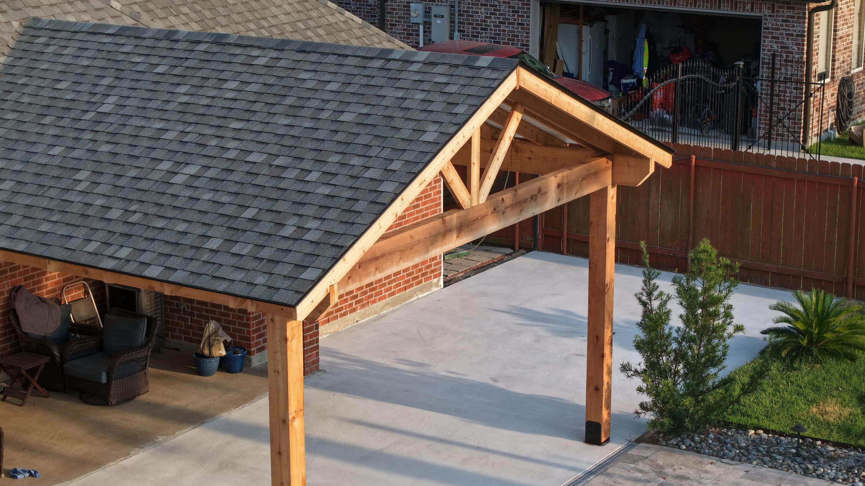 Cedar Patio Cover in Belle Chasse by HDS Contractors