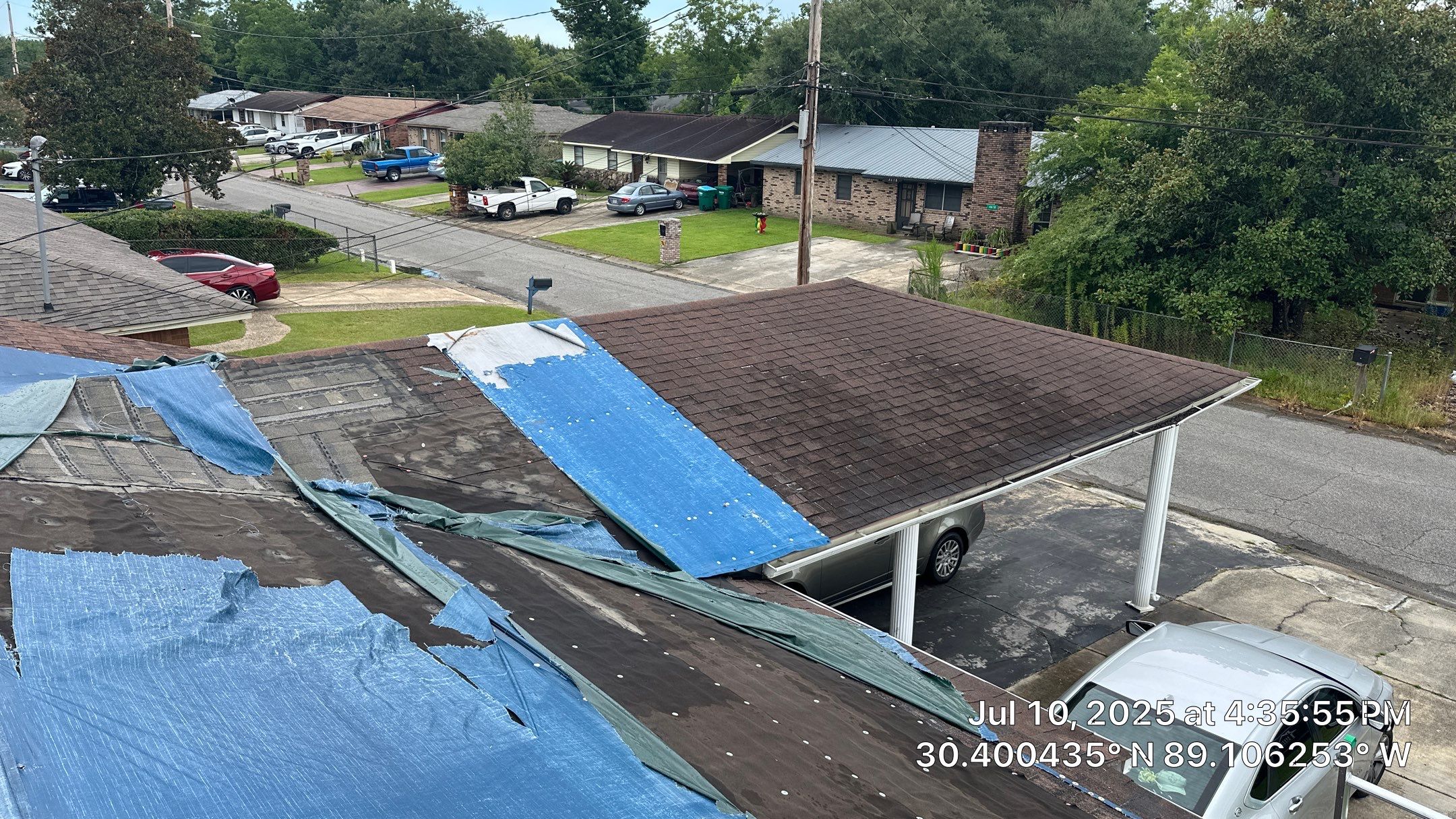 Extensive roof repair by Husband Roofing & Contracting