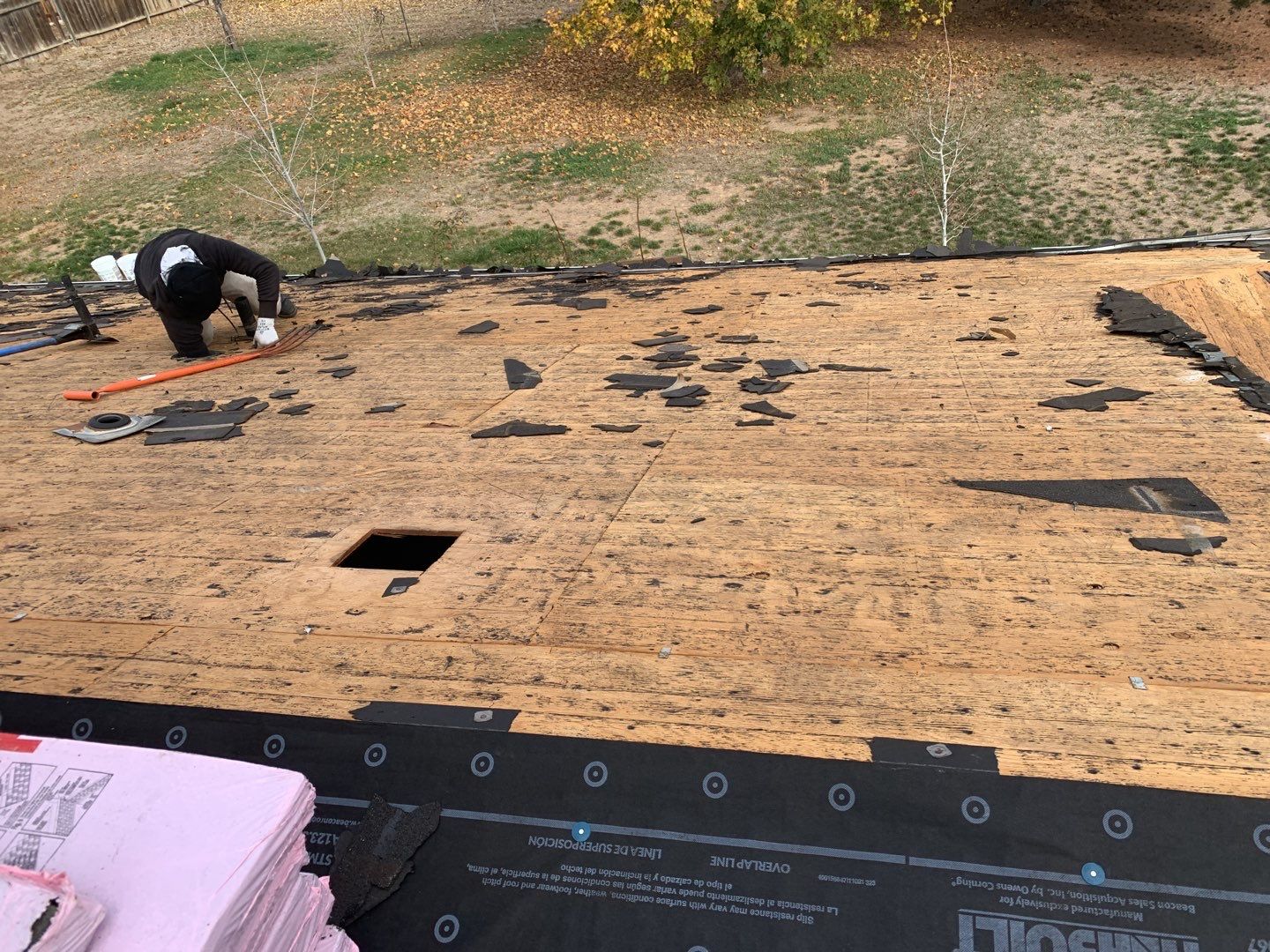 Boise single level low pitched roofing installation using Owens Corning in Teak by ID Roofing LLC