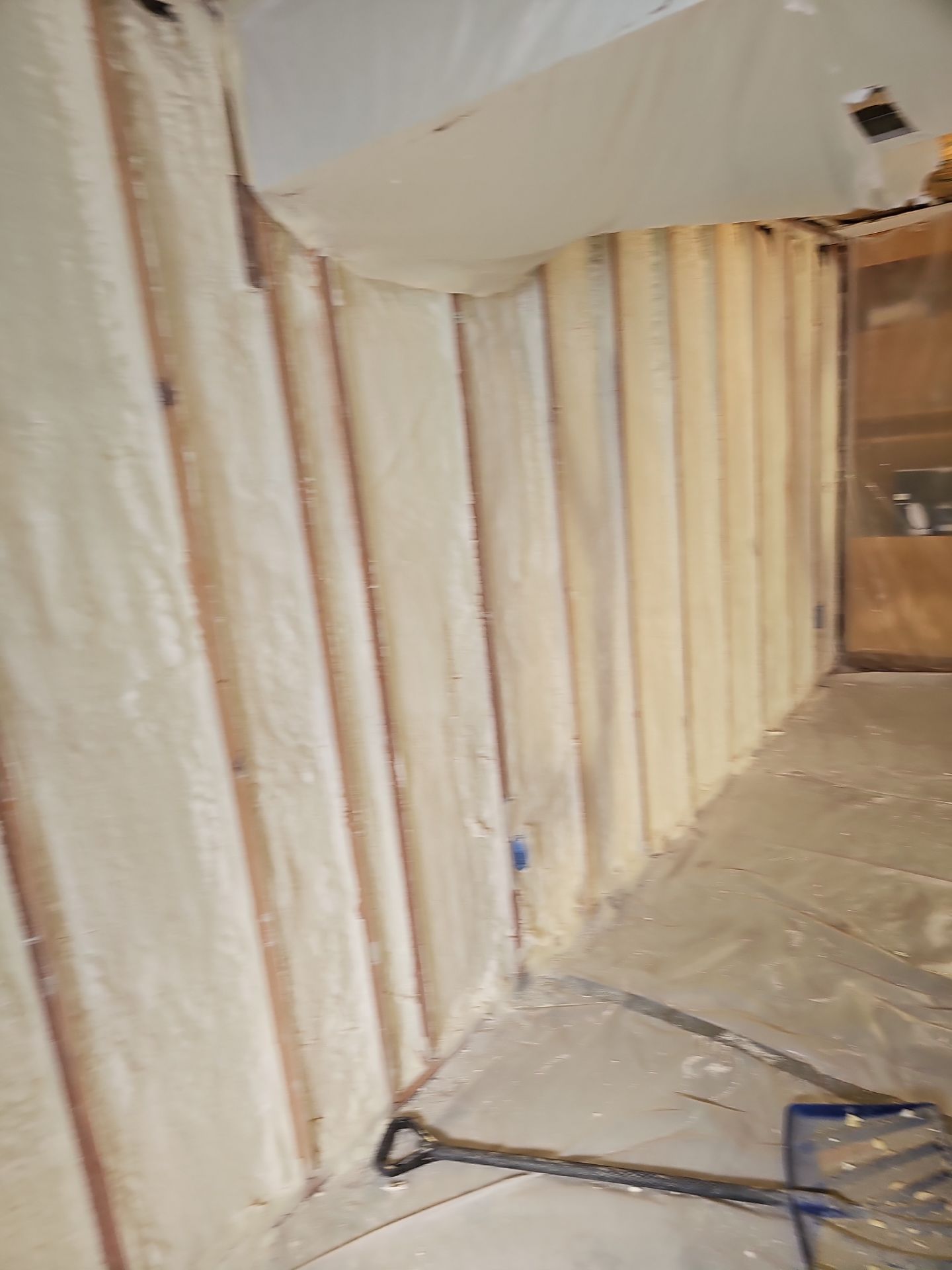 Basement Exterior Walls using Closed Cell Spray Foam by NYS Foam & Energy