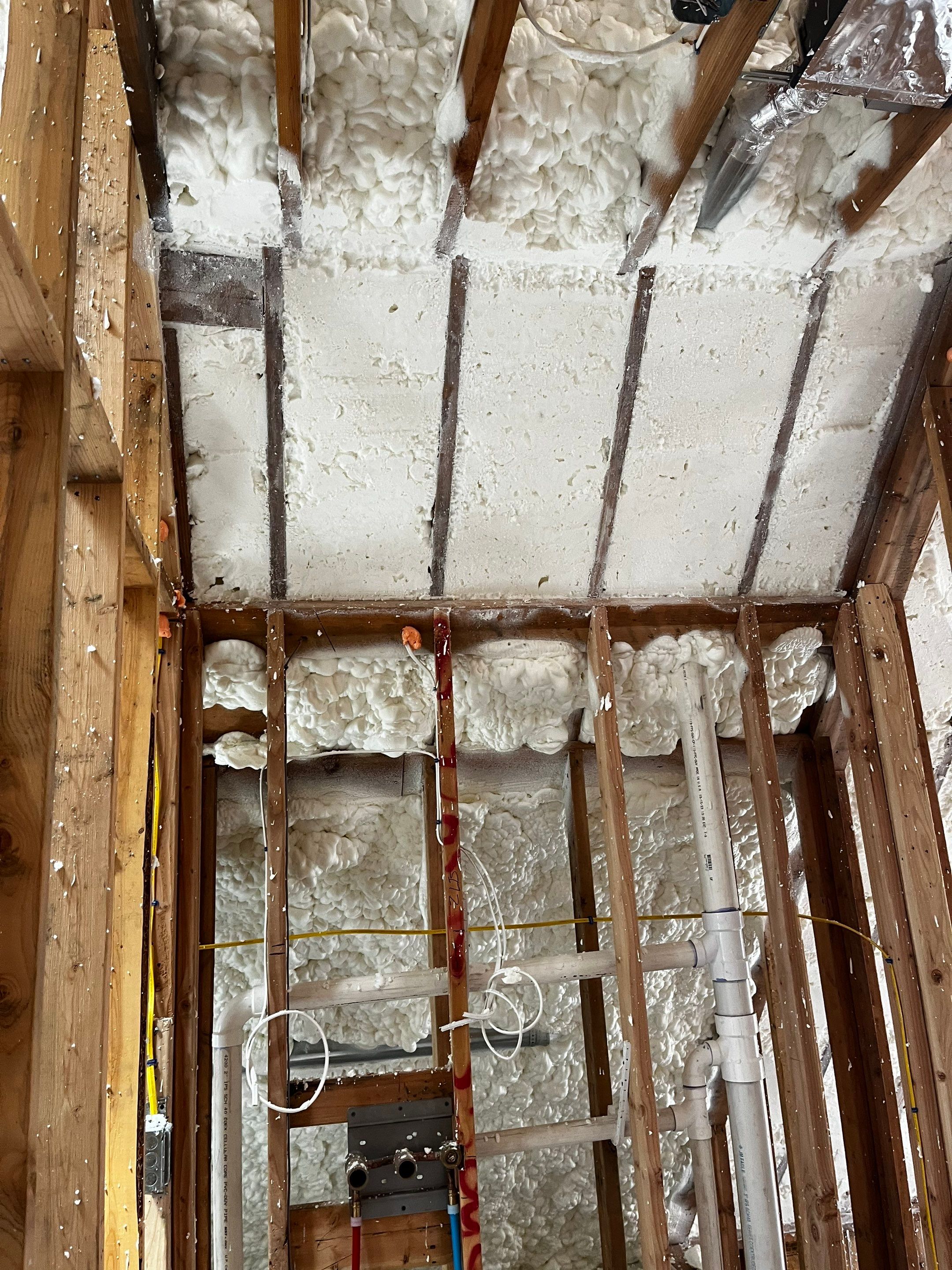 New Home Construction using open cell spray foam by NYS Foam & Energy