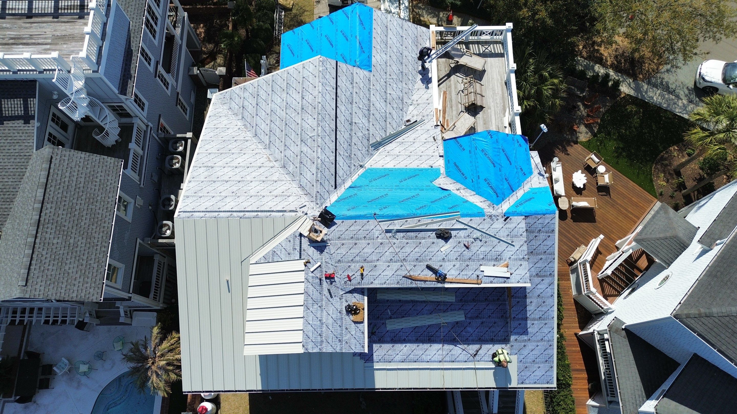 Standing Seam Metal Roof Installation- Wrightsville Beach, NC by Summit Roofing 