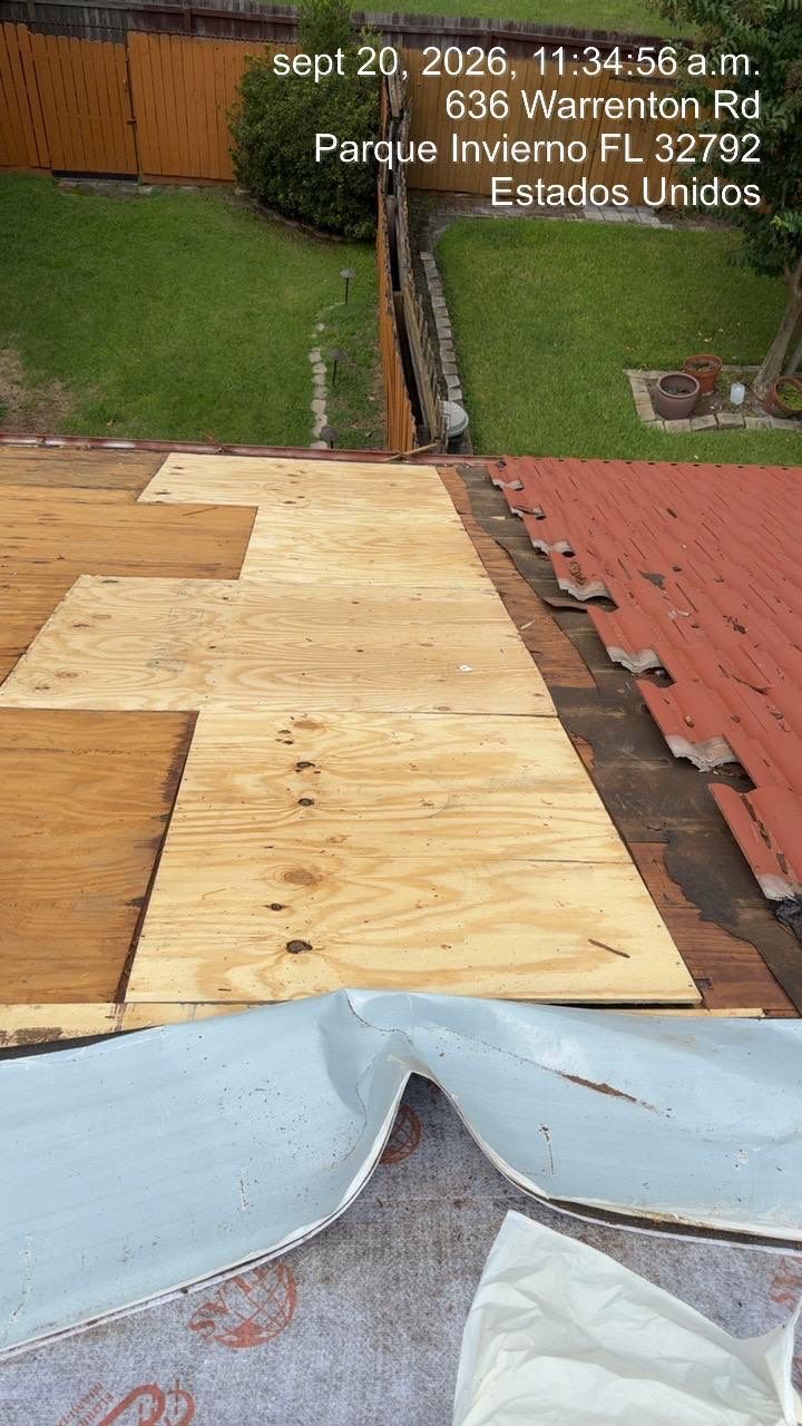 Residential Tile Roof Replacement and Gutter Installation in Winter Park by Pinnacle Roofing Group