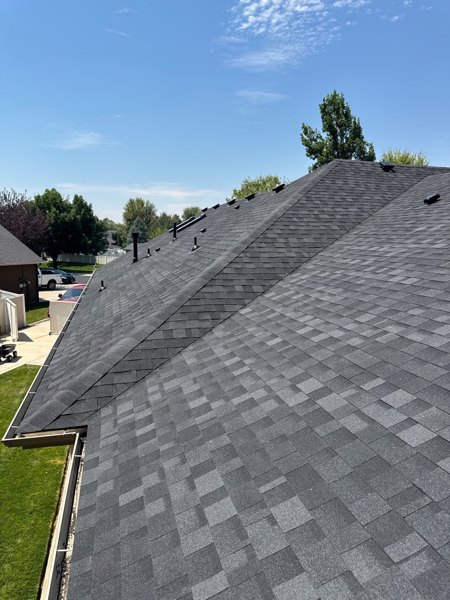 Complete Residential Roof Replacement Featuring Gray Architectural Shingles in Meridian by Olive Roofing