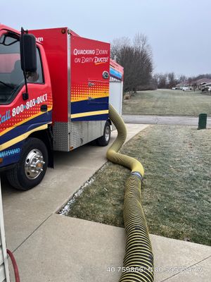 Air Duct Cleaning With a Vacuum Truck in Beaver Falls, PA.