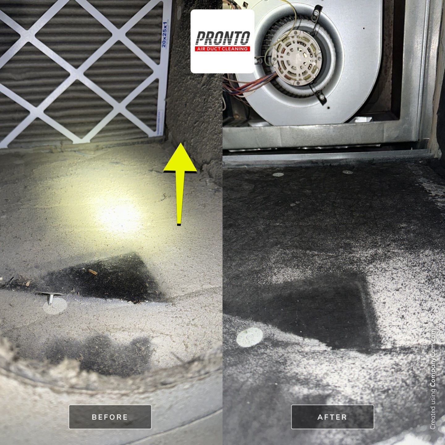 Air duct cleaning using Hypervac by Pronto Air Duct Cleaning