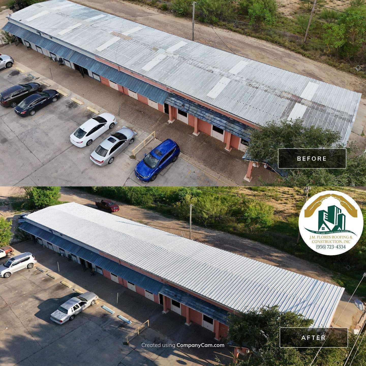 Silicone Roof Restoration  by JM Flores Roofing & Construction, Inc