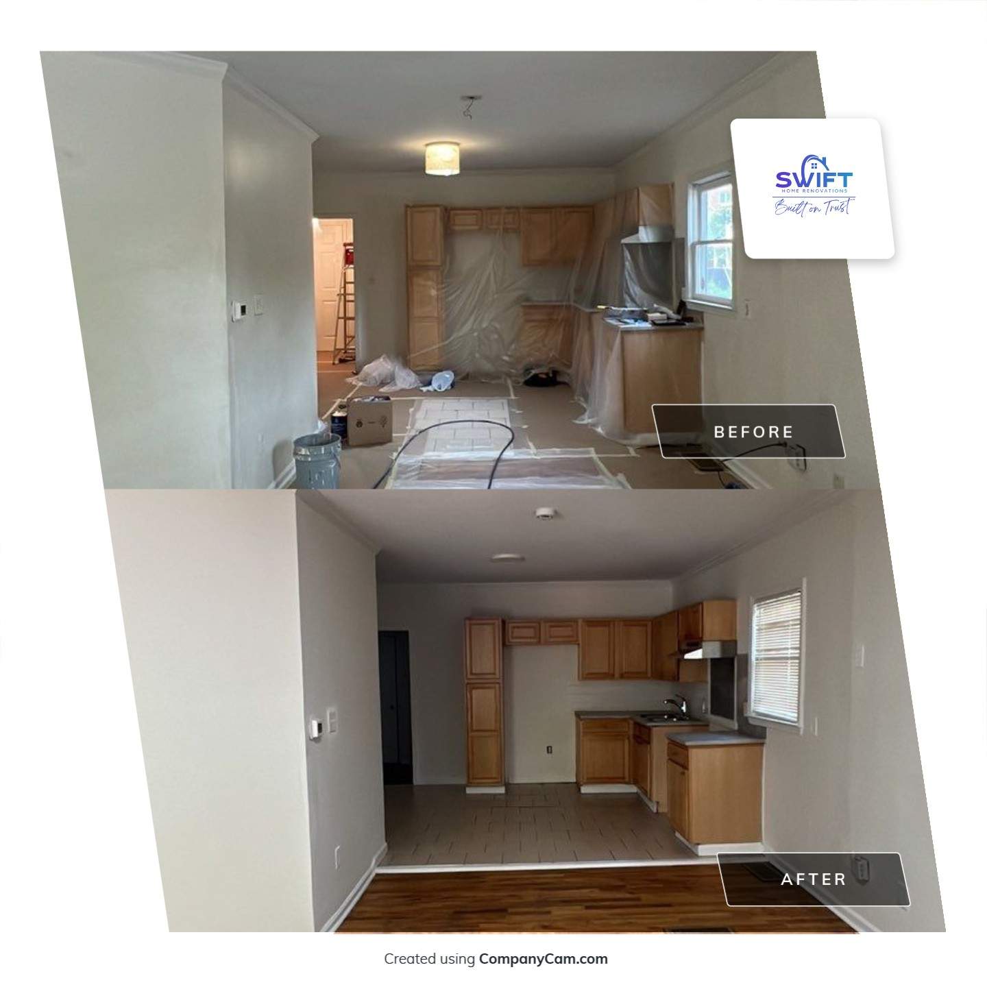 Atlanta Interior Renovation Featuring Hardwood Floors and New Paint by Swift Home Renovations
