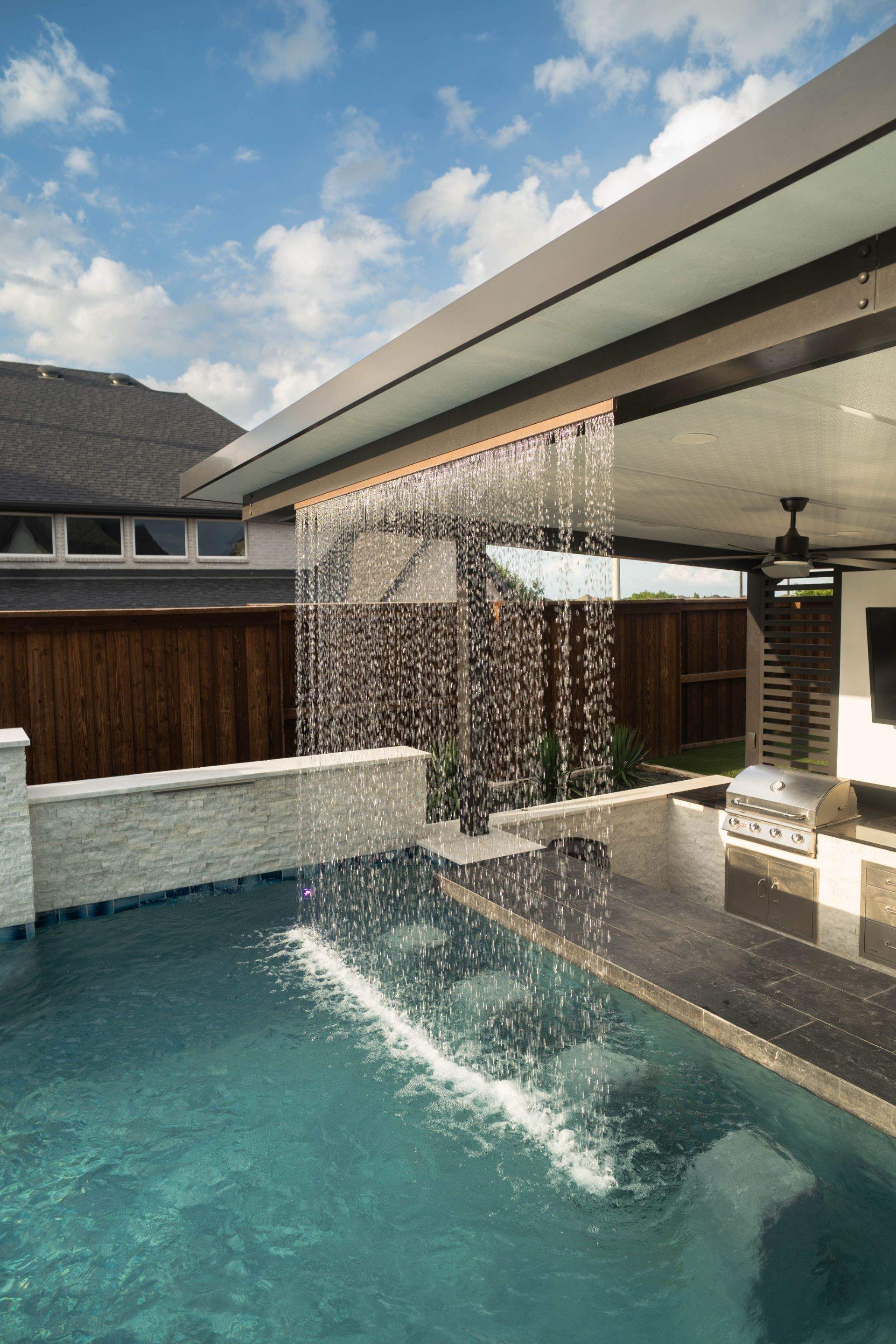 Jumbo Pool, Spa, and Sunken BBQ and Fire Pit by Pinnacle Pools and Spas - DFW