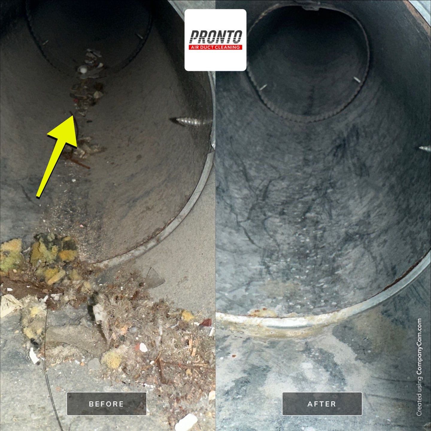 Air duct cleaning using Commercial vaccum by Pronto Air Duct Cleaning