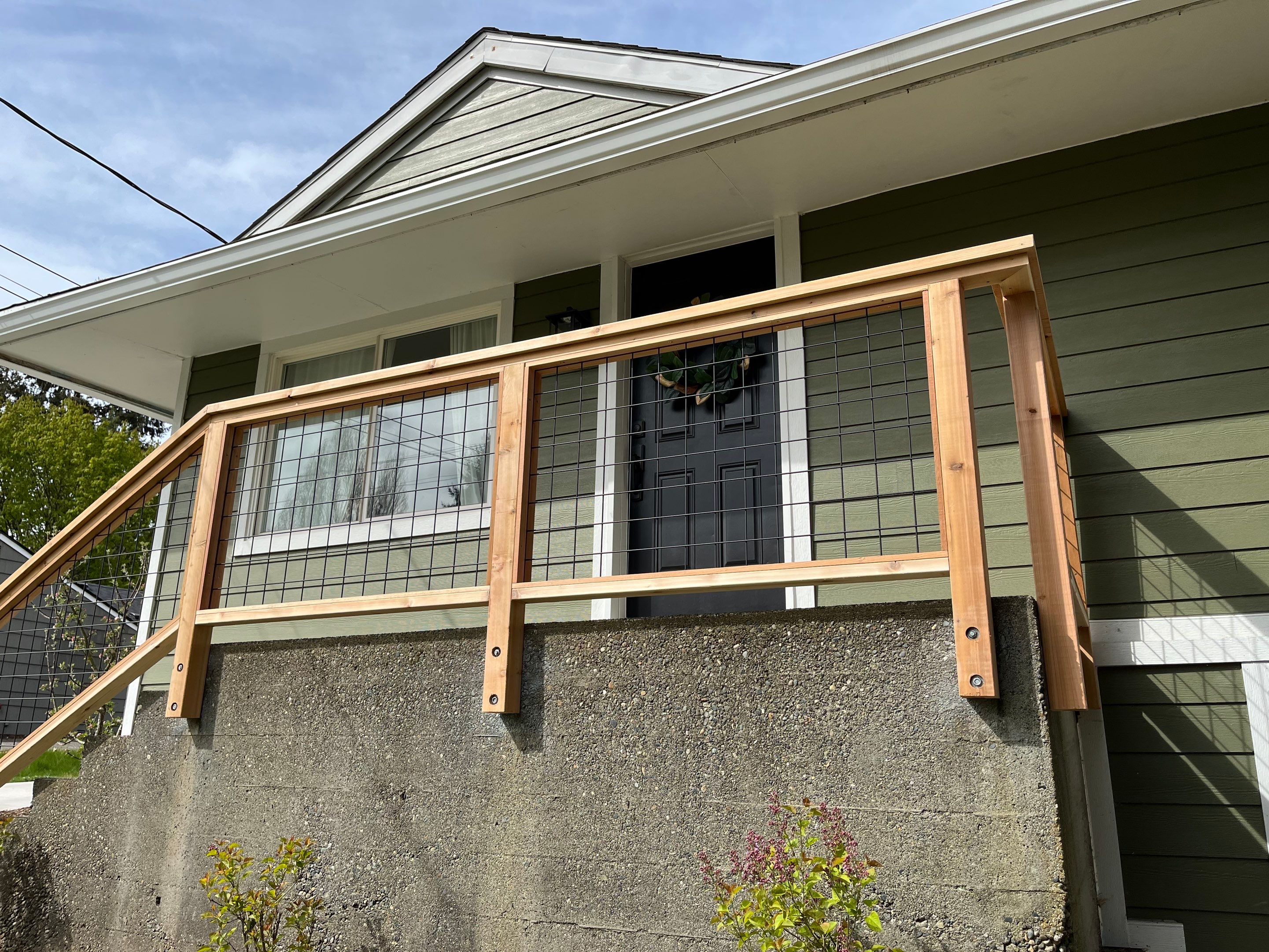 Burien Hogwire Railing  by Alki deck builders 