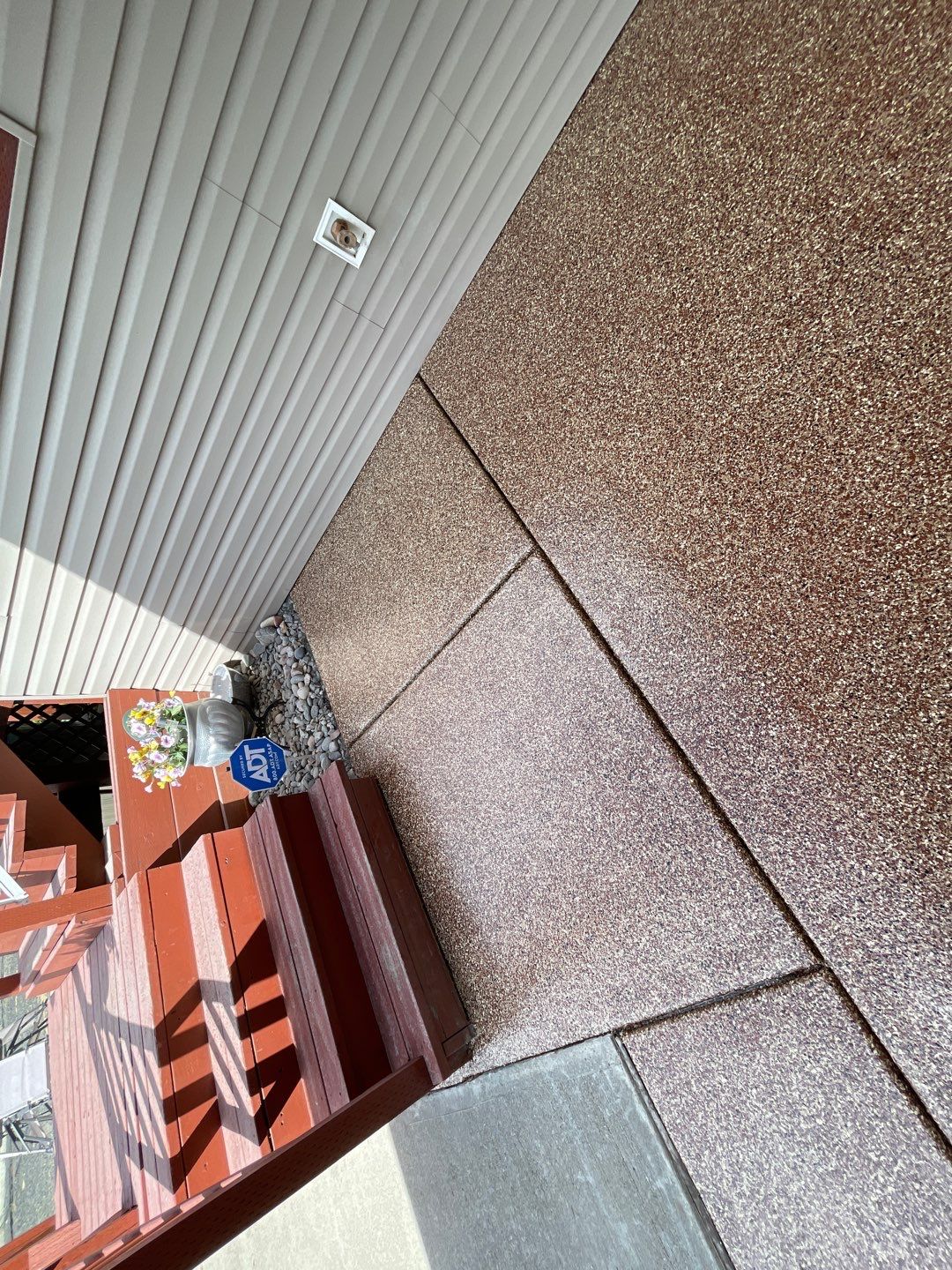 Patio Transformation using Chestnut by Croc Coatings, LLC