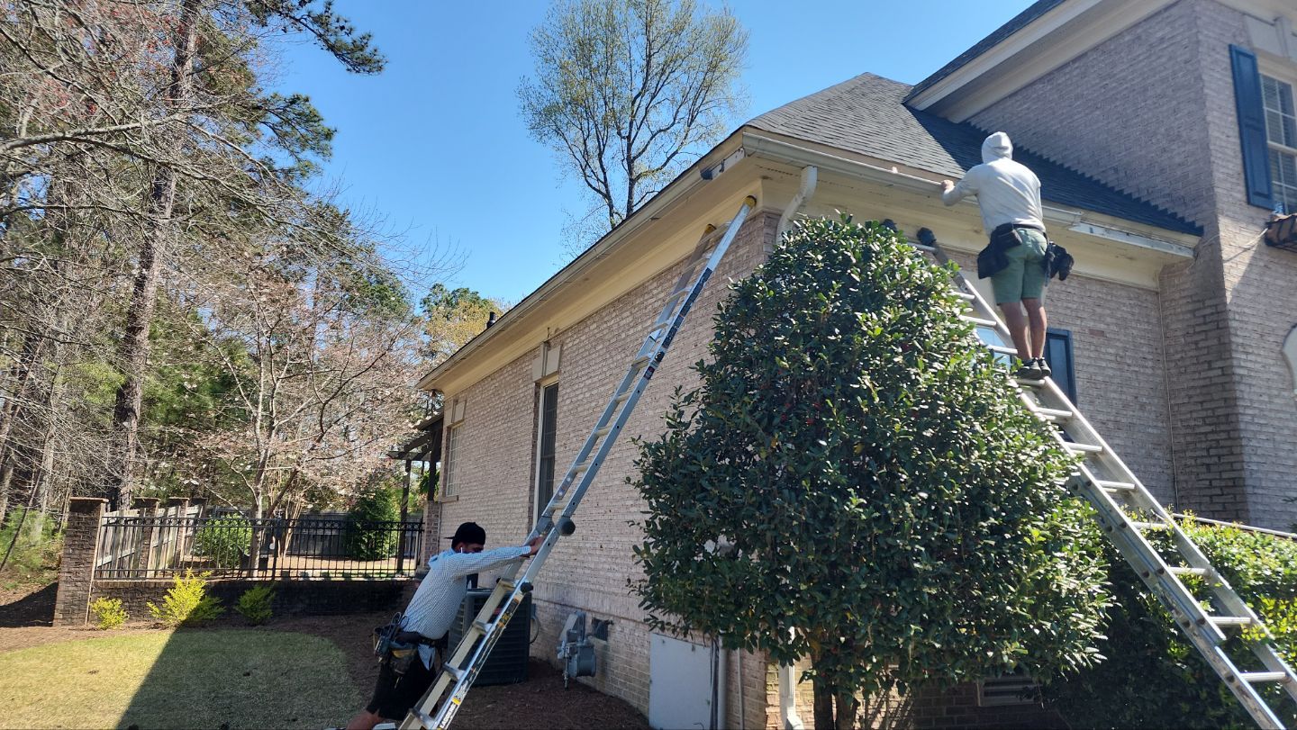 Roof Repair with PermaBoots, Gutter Installation, Cleaning, using 6" Seamless Gutters and Leaf Filter Guards by Indigo State Roofing