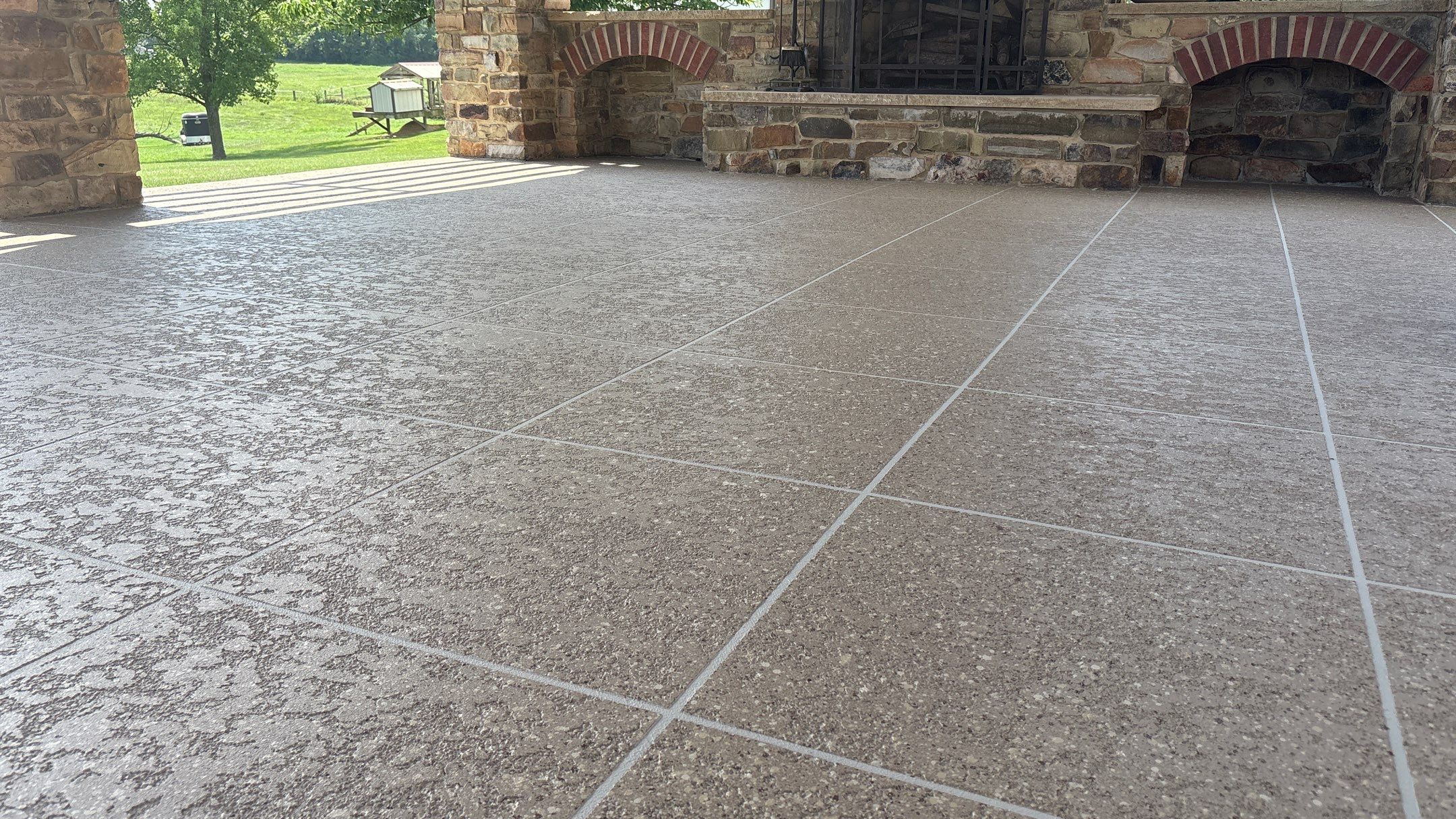 Custom Back Patio Resurface - Kearney, MO by Big Red Decorative Concrete, LLC