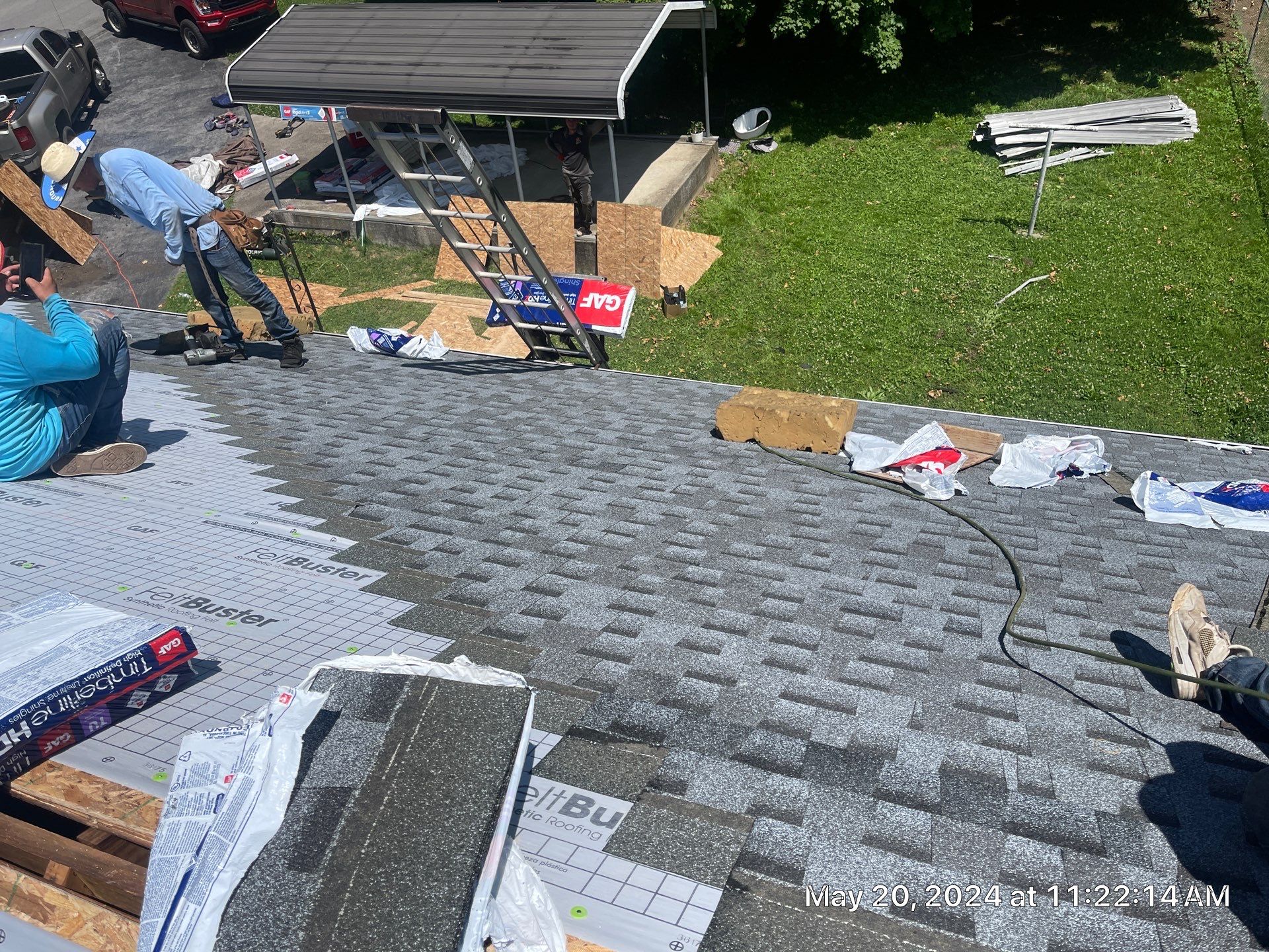 Residential Roofing Installation using GAF Timberline HDZ in Pewter Gray by Undersun Roofing 