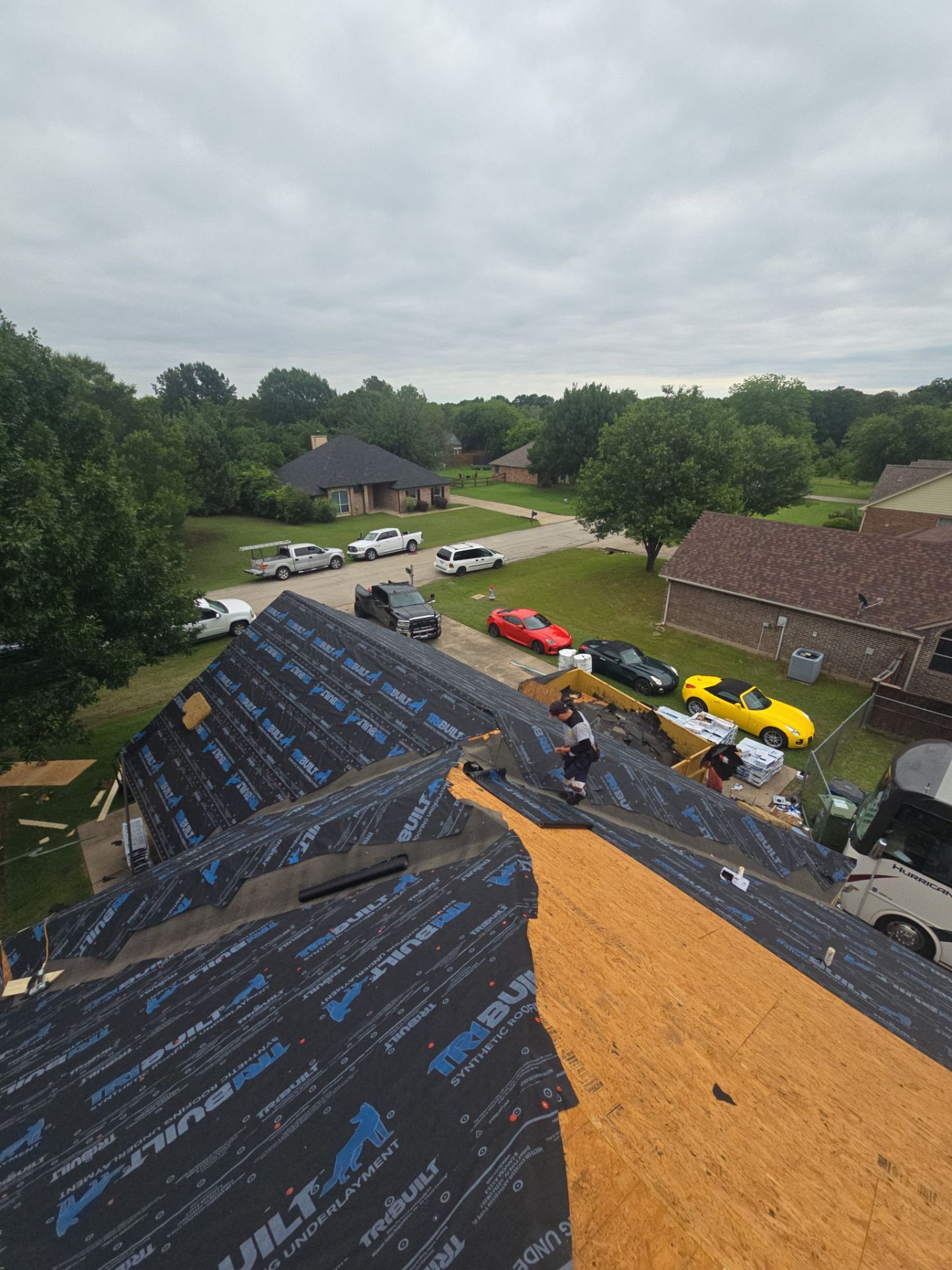 Residential Roof Replacement with IKO Cambridge Shingles in Shady Shores by First Out Roofing 
