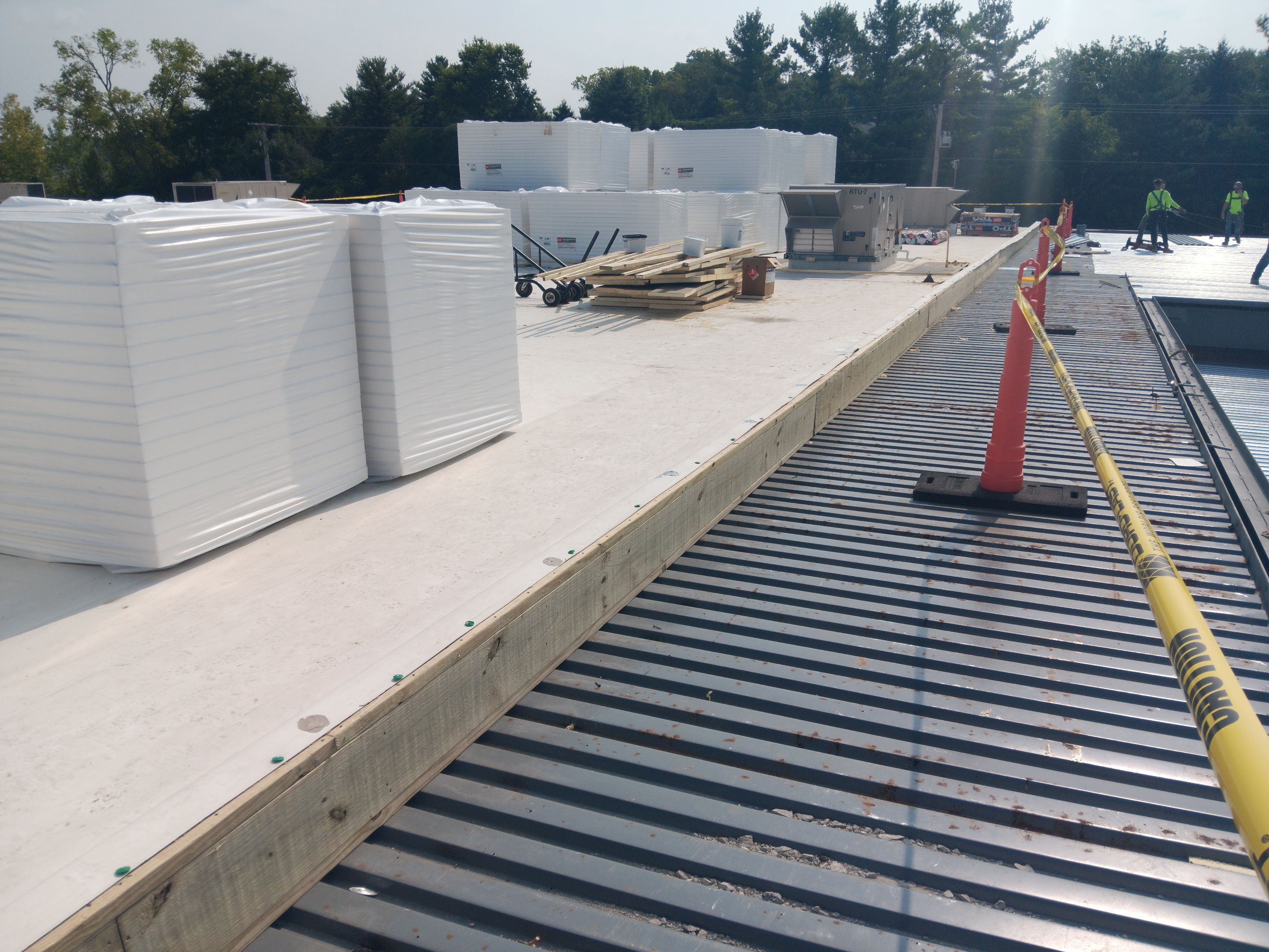 Commercial Roofing Installation using 60 mil GAF TPO by 3 Daughters Construction 