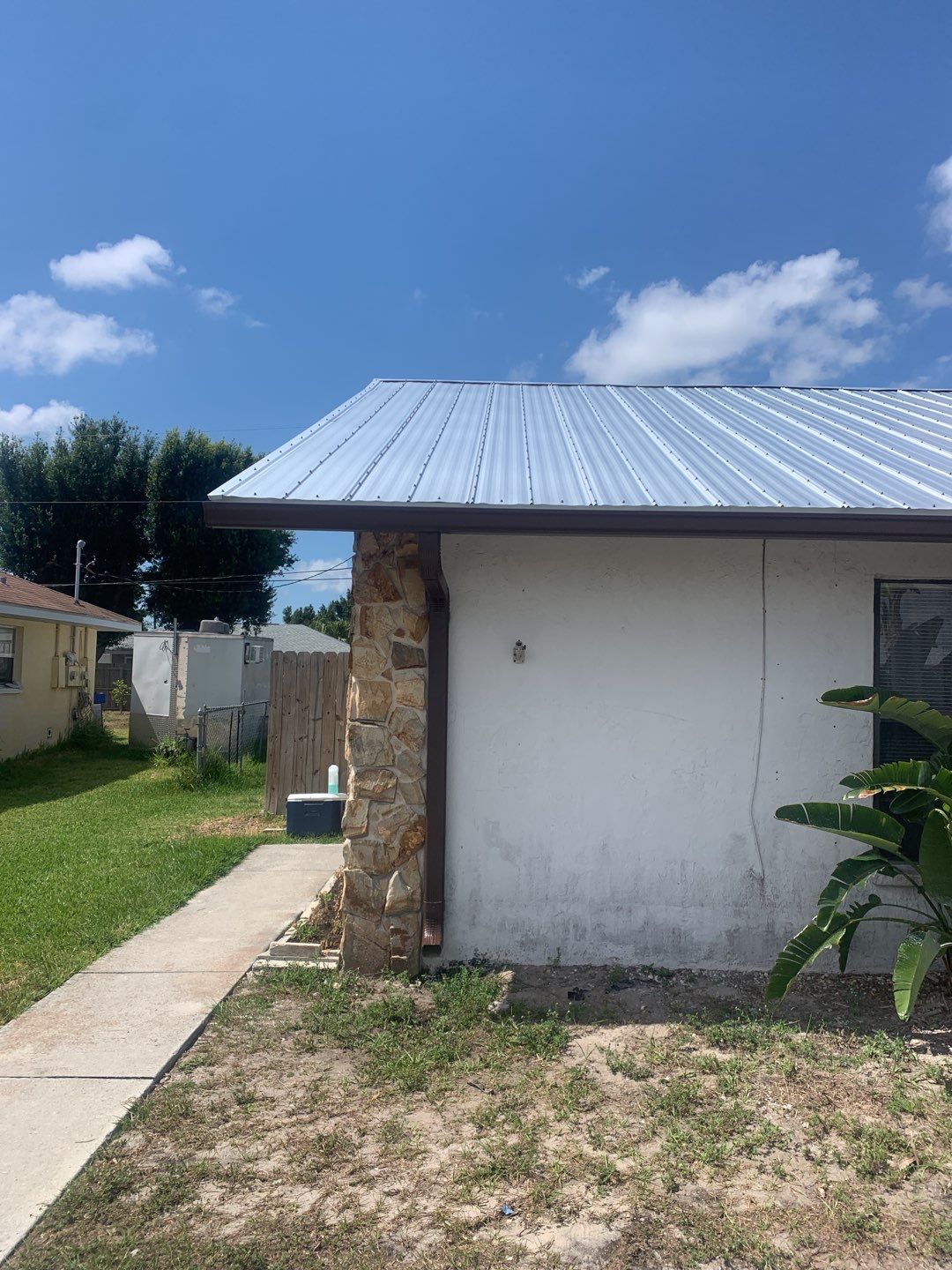 Aluminum Downspouts and Elbows in Englewood FL by Gutter Professors