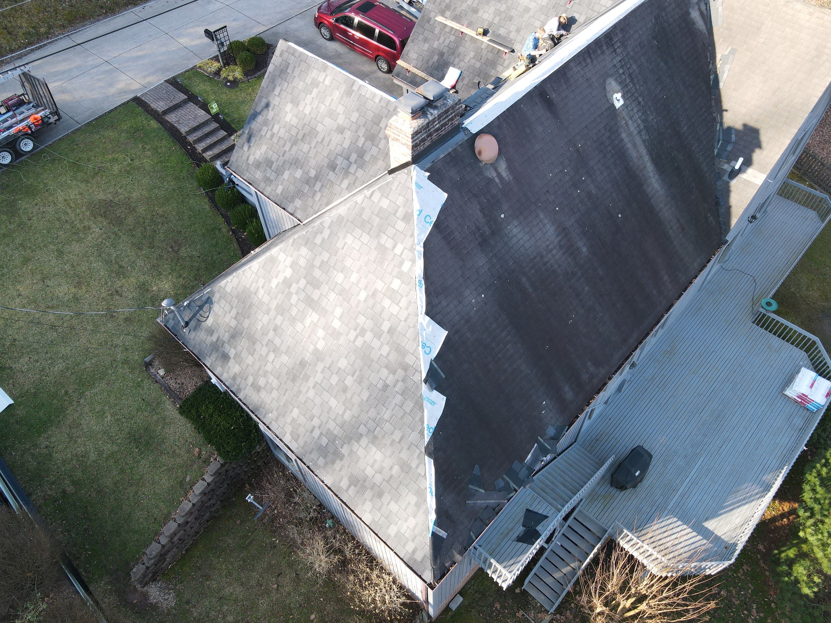 Residential Roofing Installation using Certainteed Belmont Shingle in Black Granite by Secure Construction Company Inc