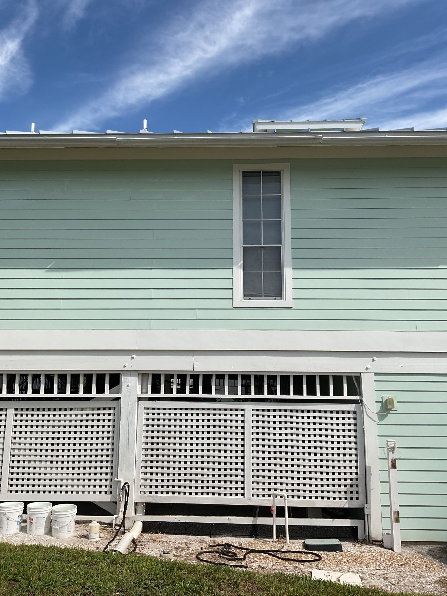 3x4 elbow Downspouts in Sanibel FL by Gutter Professors