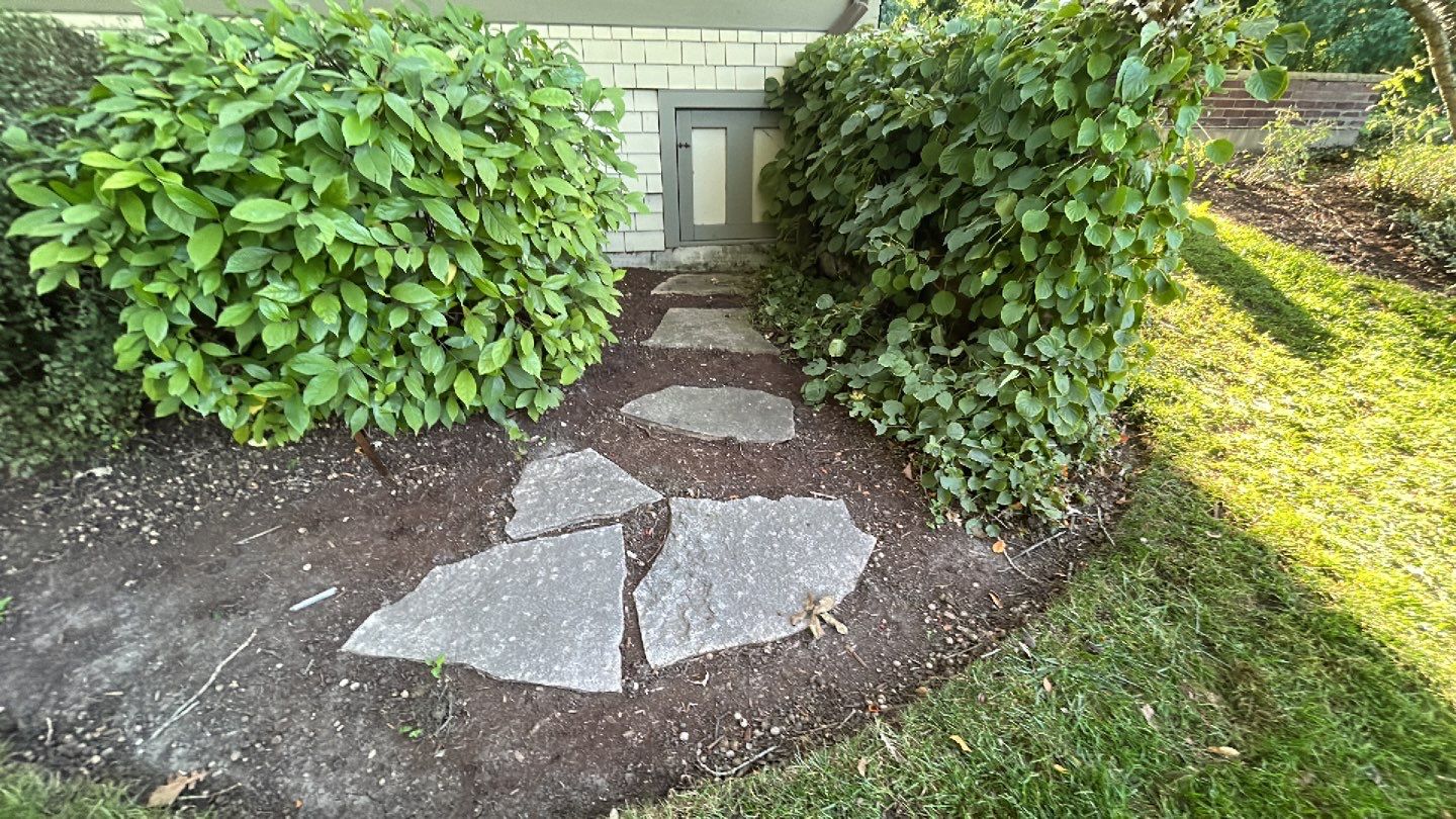 natural stone using Algaecide, soft wash soap by Northern Power Washing LLC.