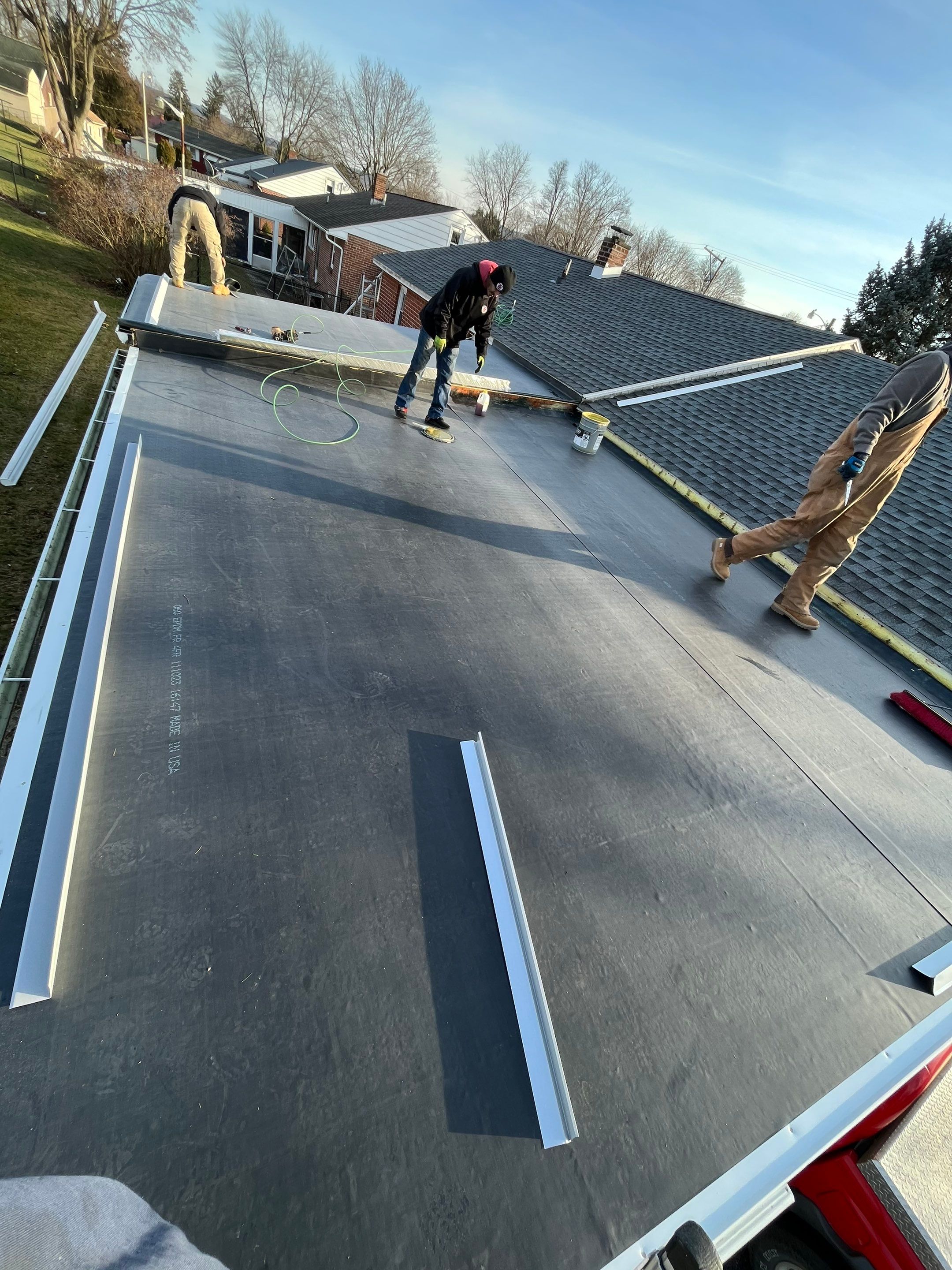 Epdm rubber roof using Versico .060 by Teflon Roofing