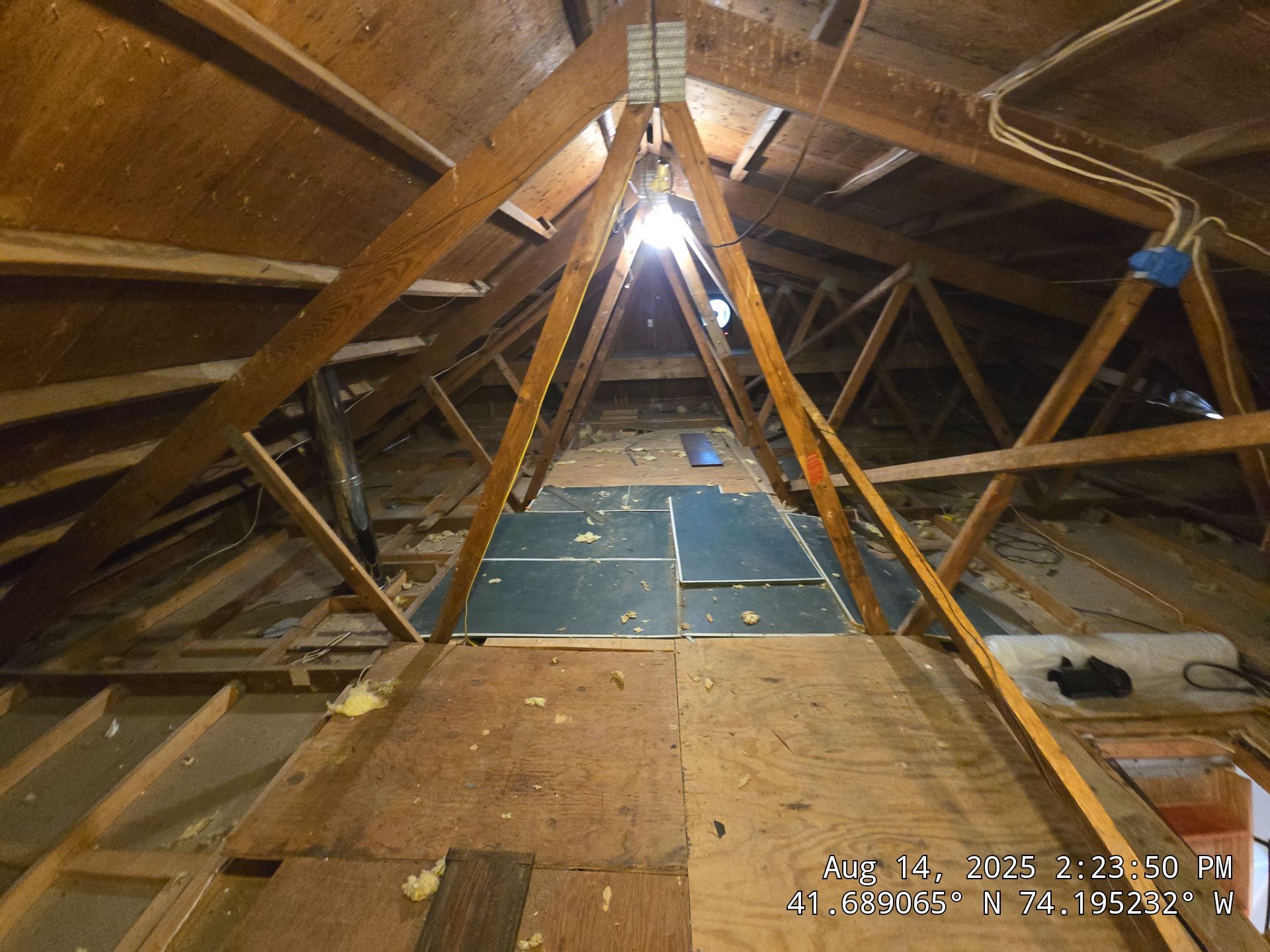 Attic Insulation using open cell spray foam by NYS Foam & Energy