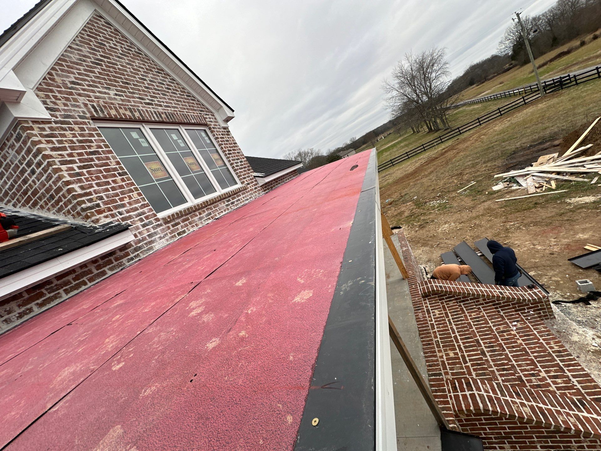 Residential Roofing Installation using Tamko Heritage AR with Standing Seam Metal Porch by Undersun Roofing 