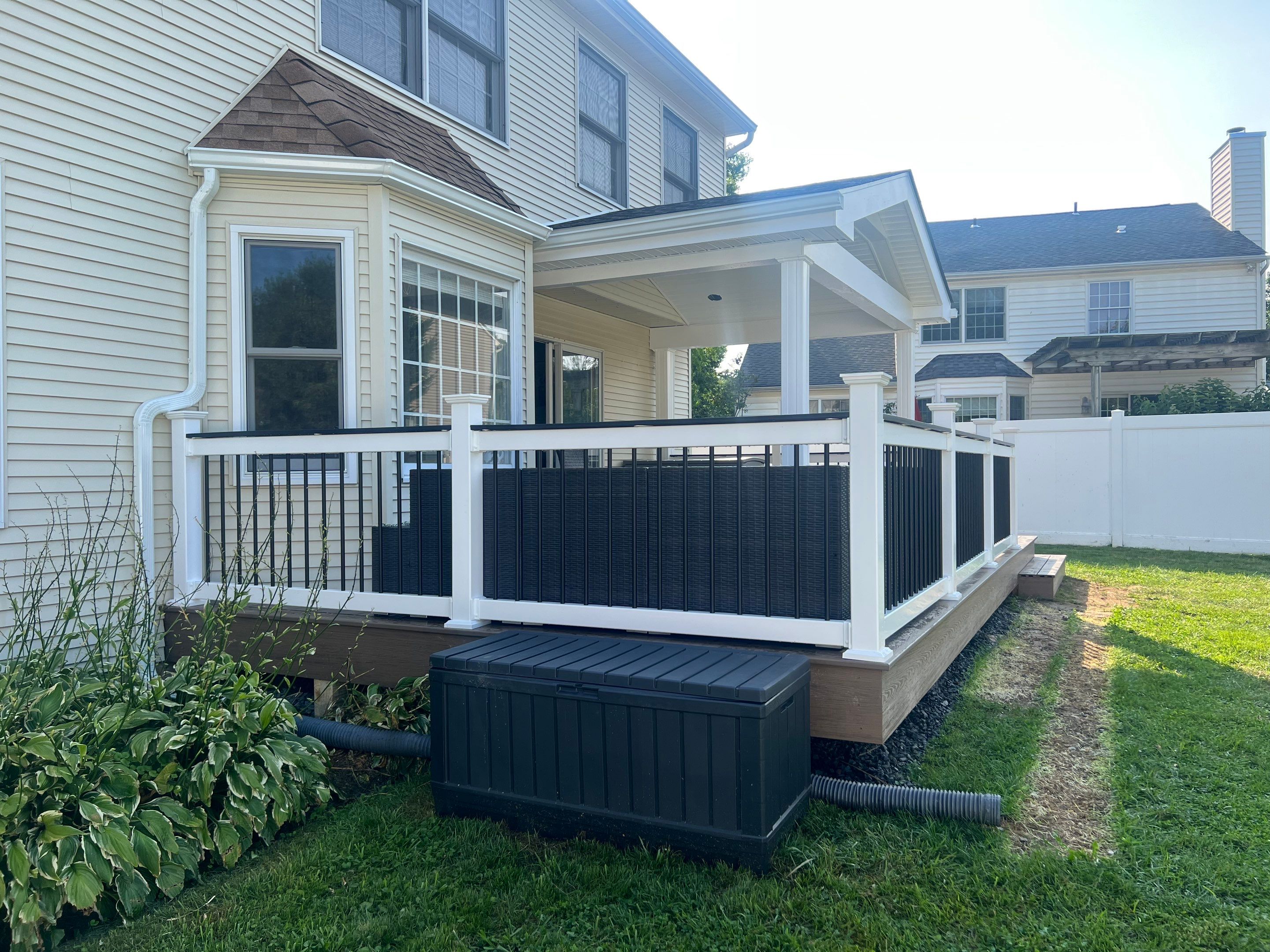 New deck and open porch Newton PA by deck guardian