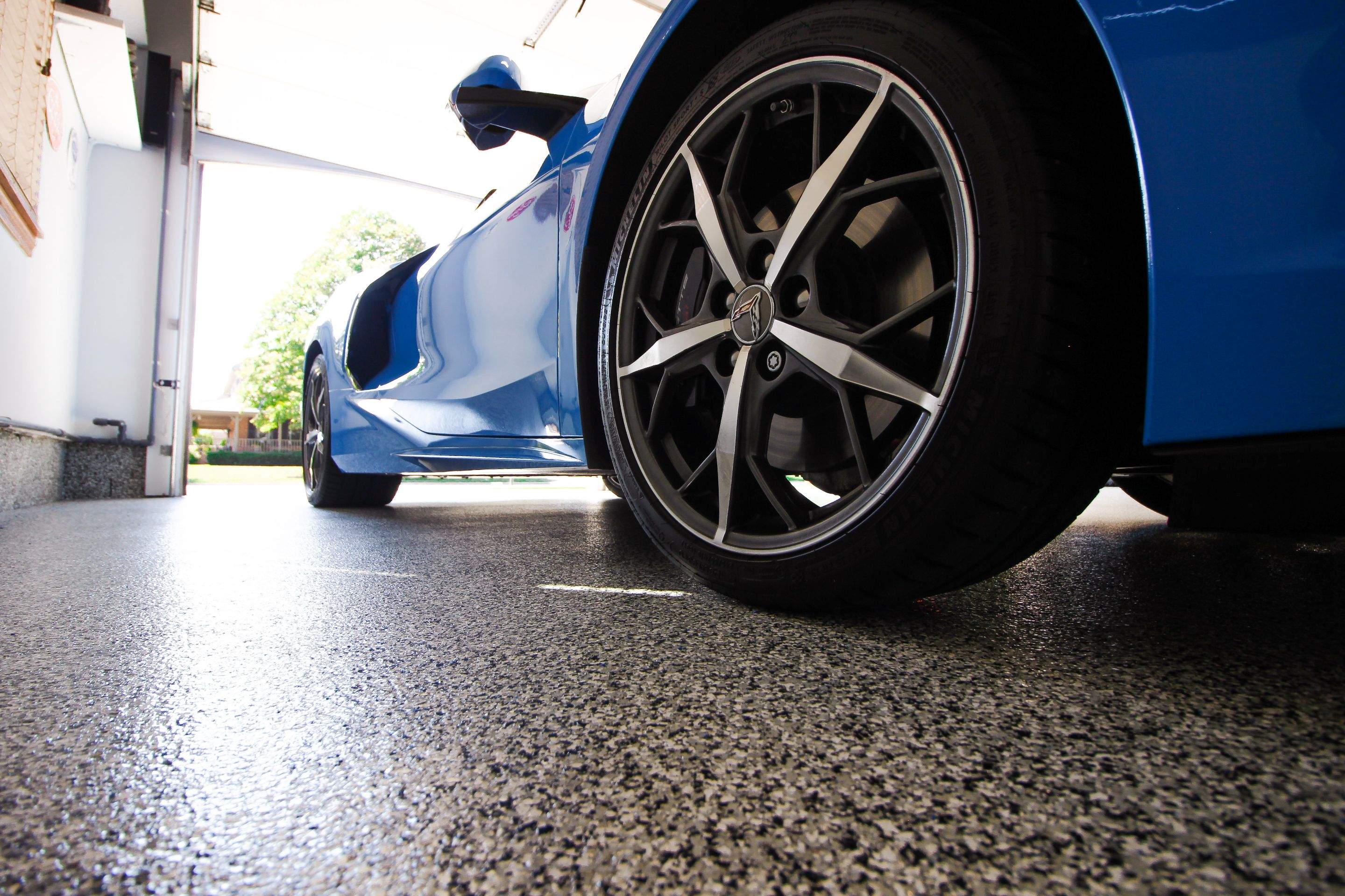 Garage Floor using Domino by Your1DayFloor.com