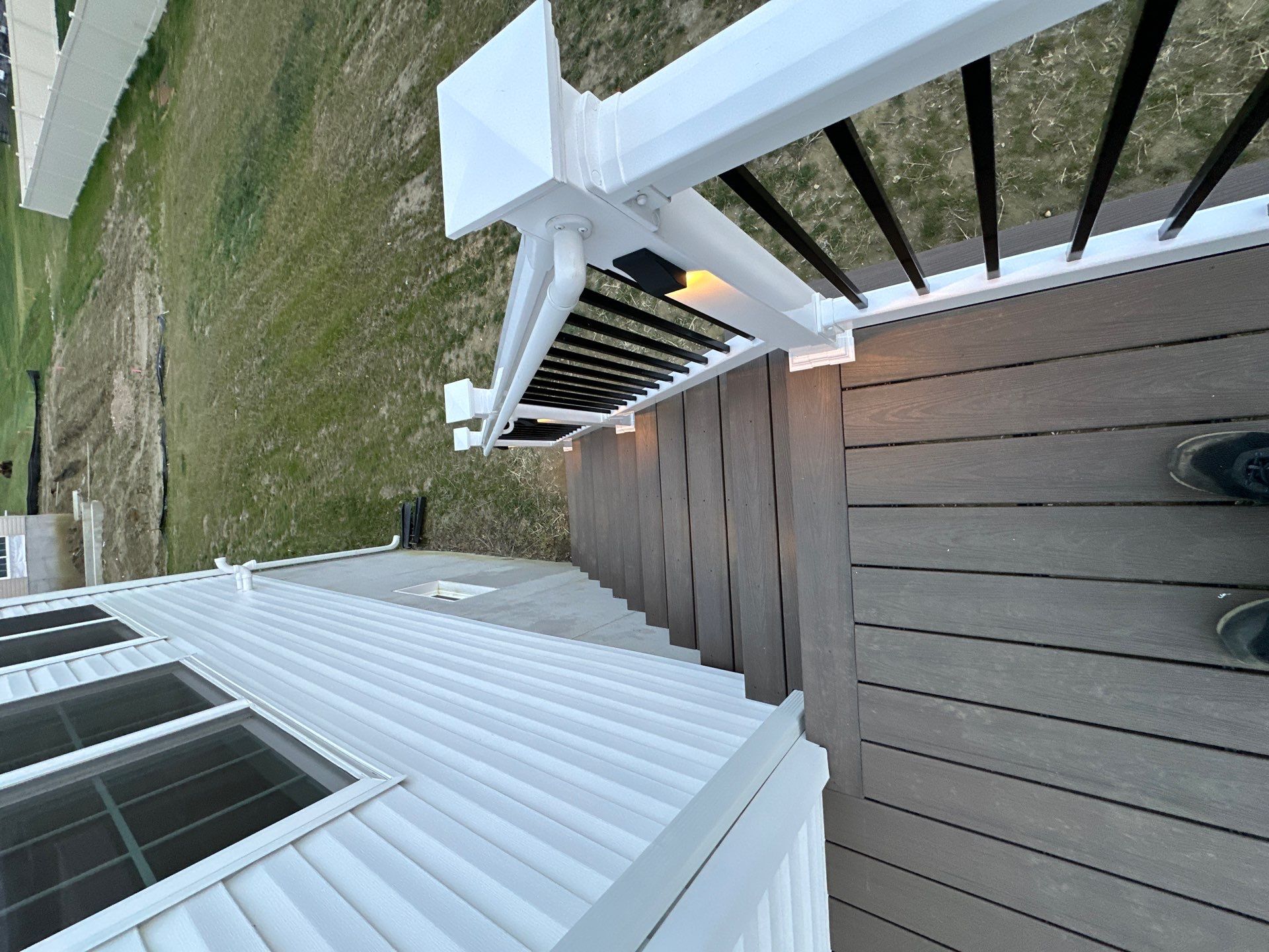 New deck + Manual Louvered Pergola by deck guardian