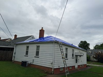EMERGENCY TARPING ROOF BEFORE STORM using TARP