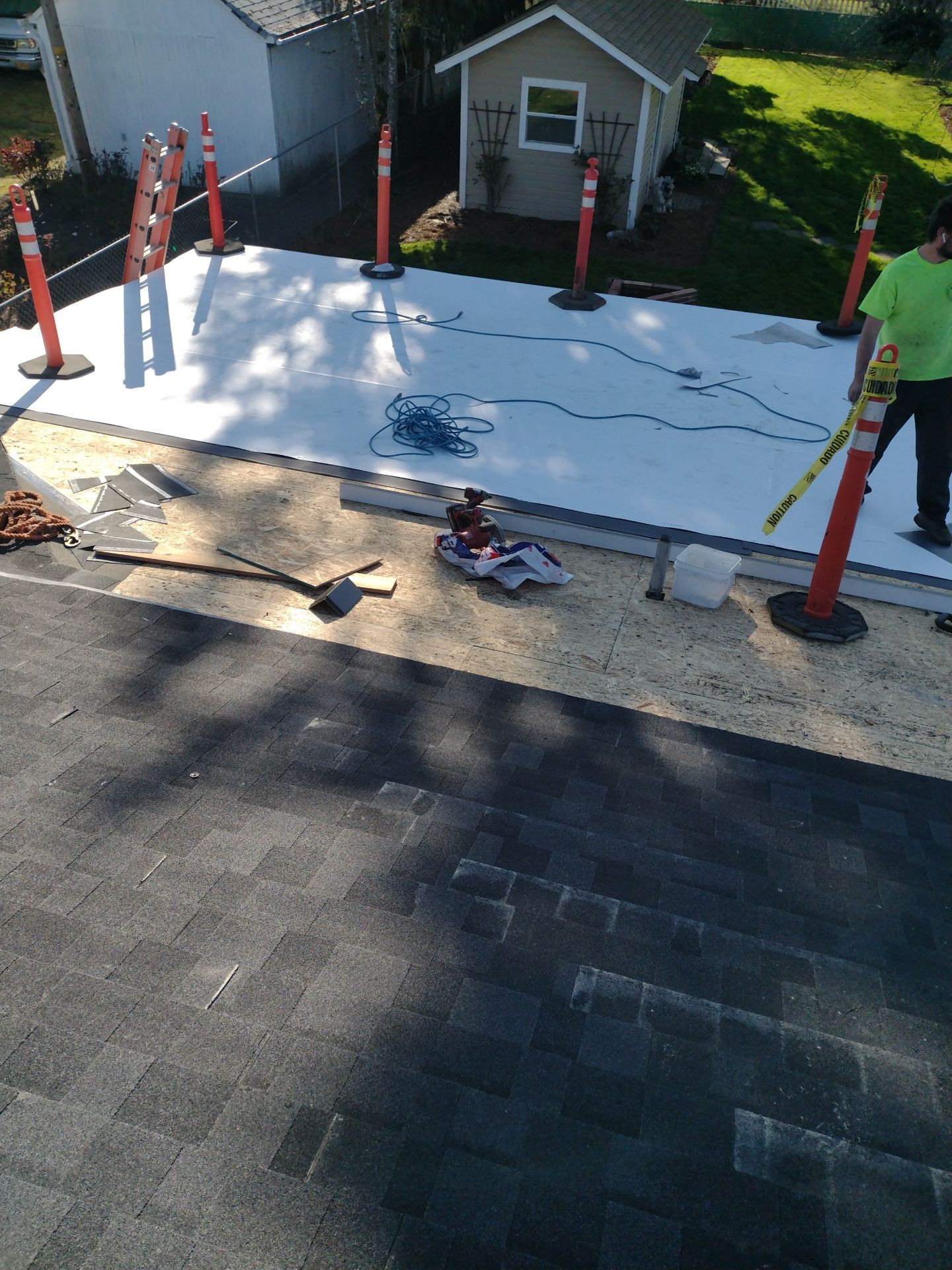 Residential Roofing Installation using IKO Dynasty (Color: Granite Black) by Orezona Building & Roofing Company, Inc.
