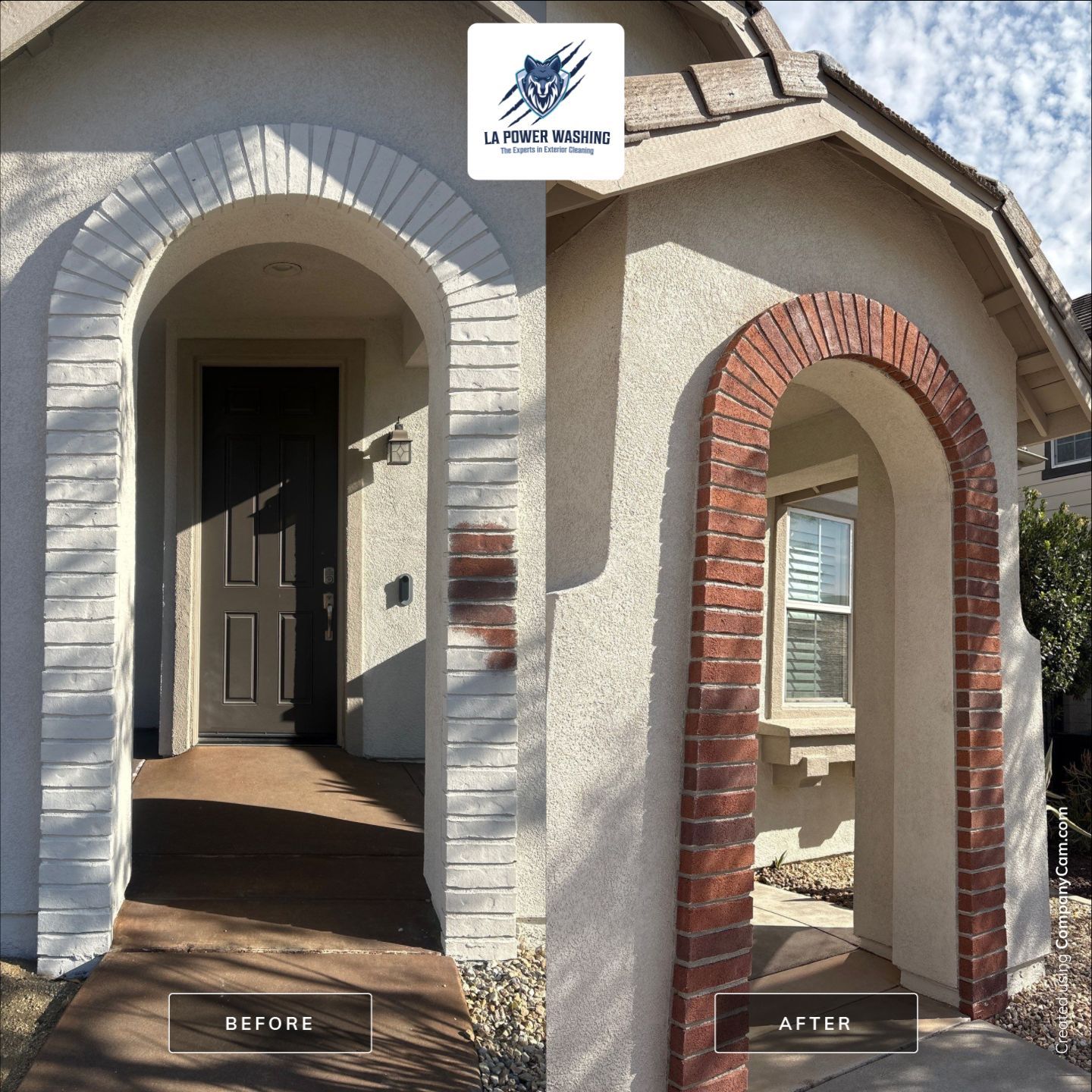 Sandblasting & Staining Concrete Driveway In Rancho Cucamonga, CA by La Power Washing Inc