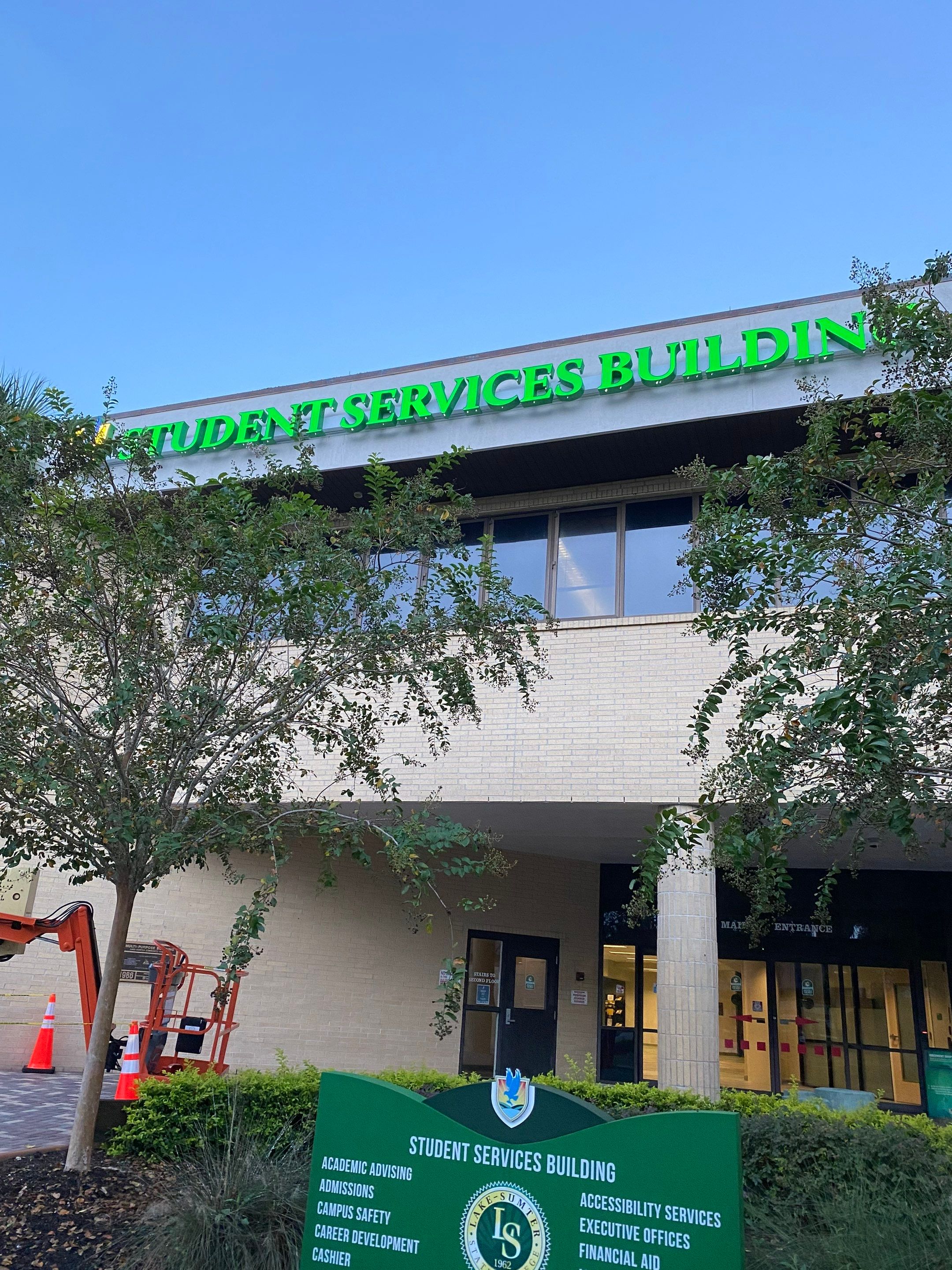 LSSC Leesburg Channel Letters for Student Service Center by SignCrafters