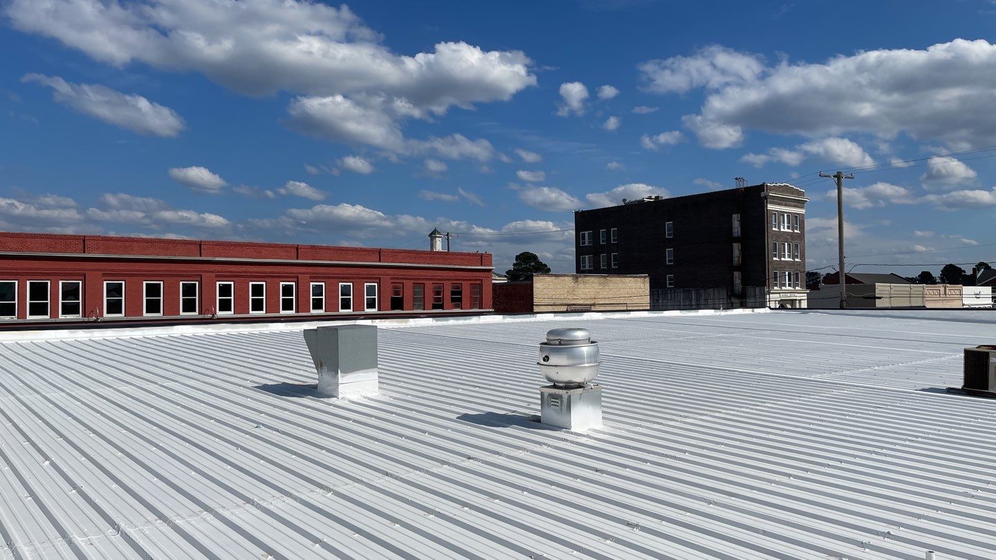 Commercial Metal Restoration System using Aldocoat Coatings by Hostetler Roofing