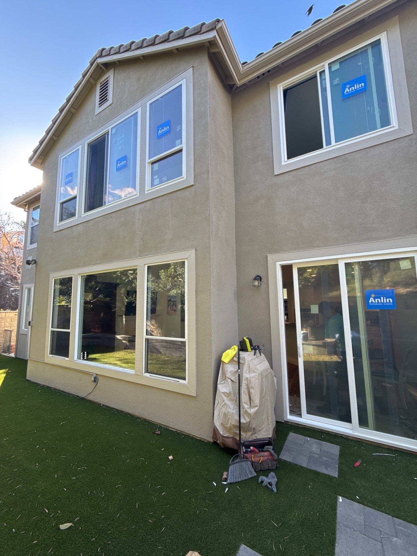 Window Installation using Anlin vinyl windows by American Window Company