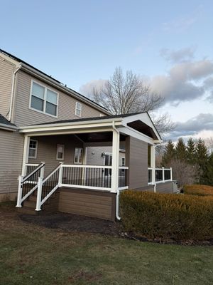 New Deck With a Roof and TV Mount in Raritan, New Jersey