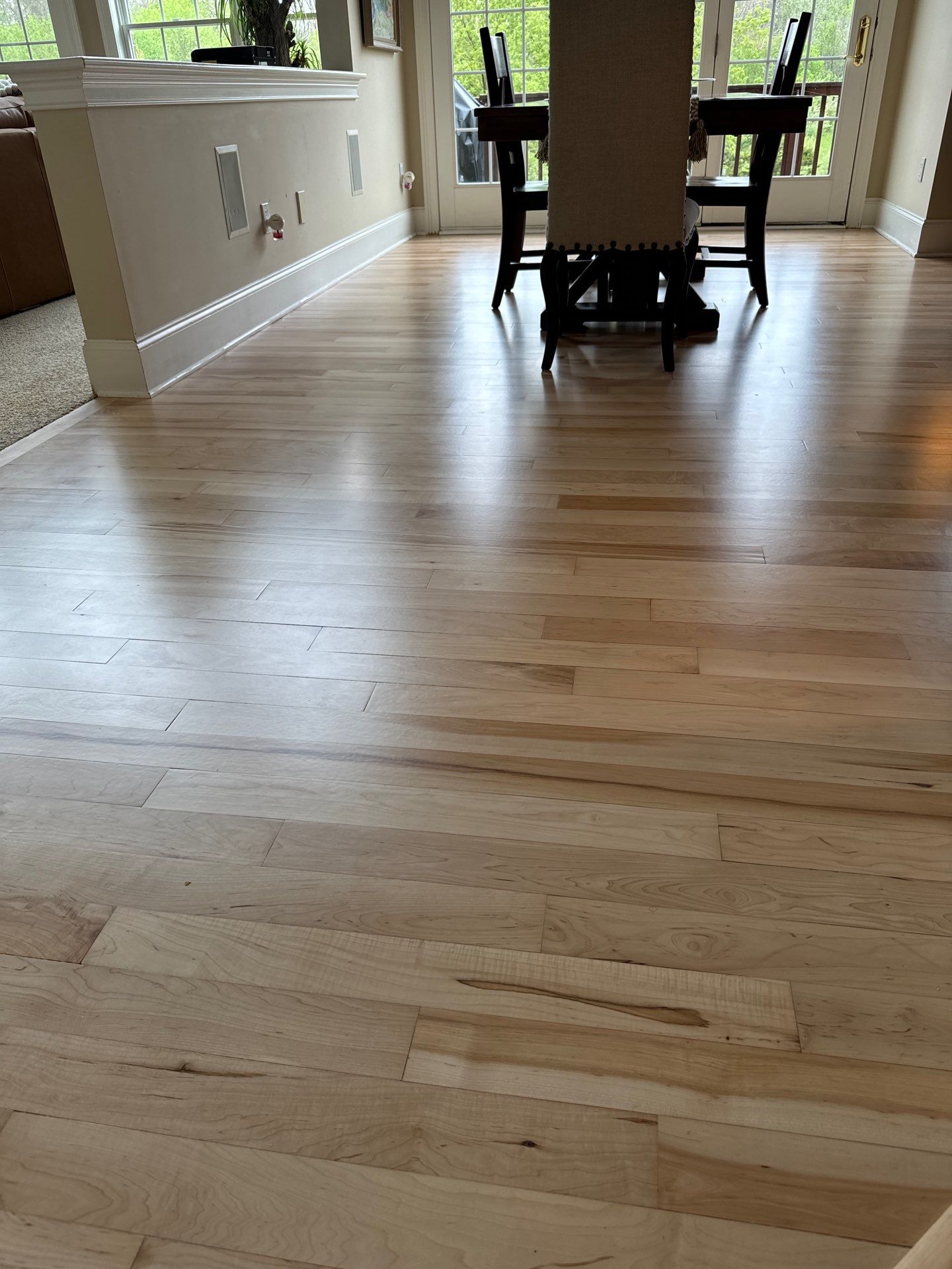 Prefinished Maple transformation by Ann Arbor Hardwoods 