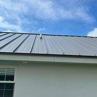 24ga 1.5" Mechanical Seam Slate Gray by Total Roofing System The Metal Roof Experts