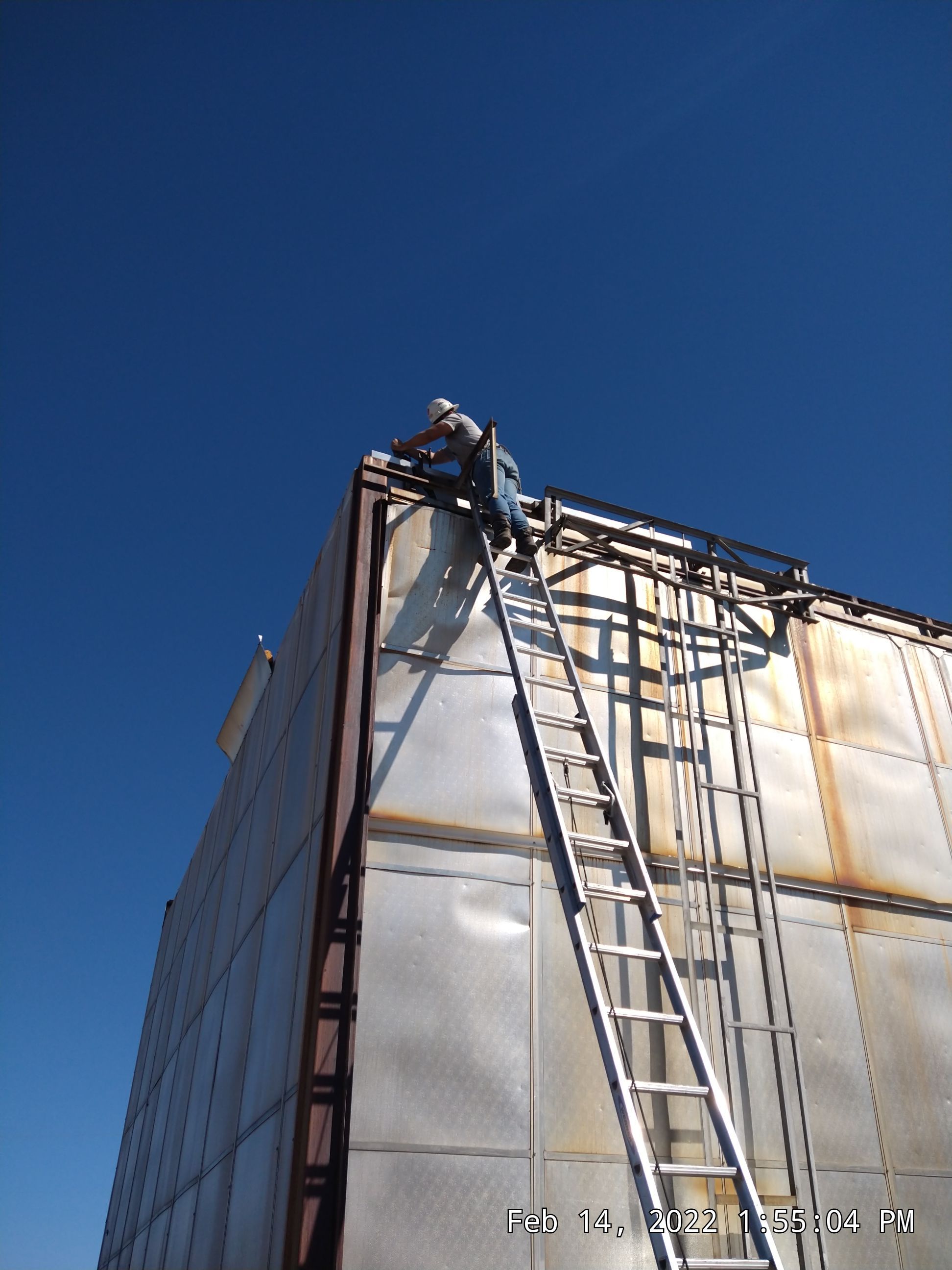 Commercial Roofing Installation using Aluminum Roofing panels by Hostetler Roofing