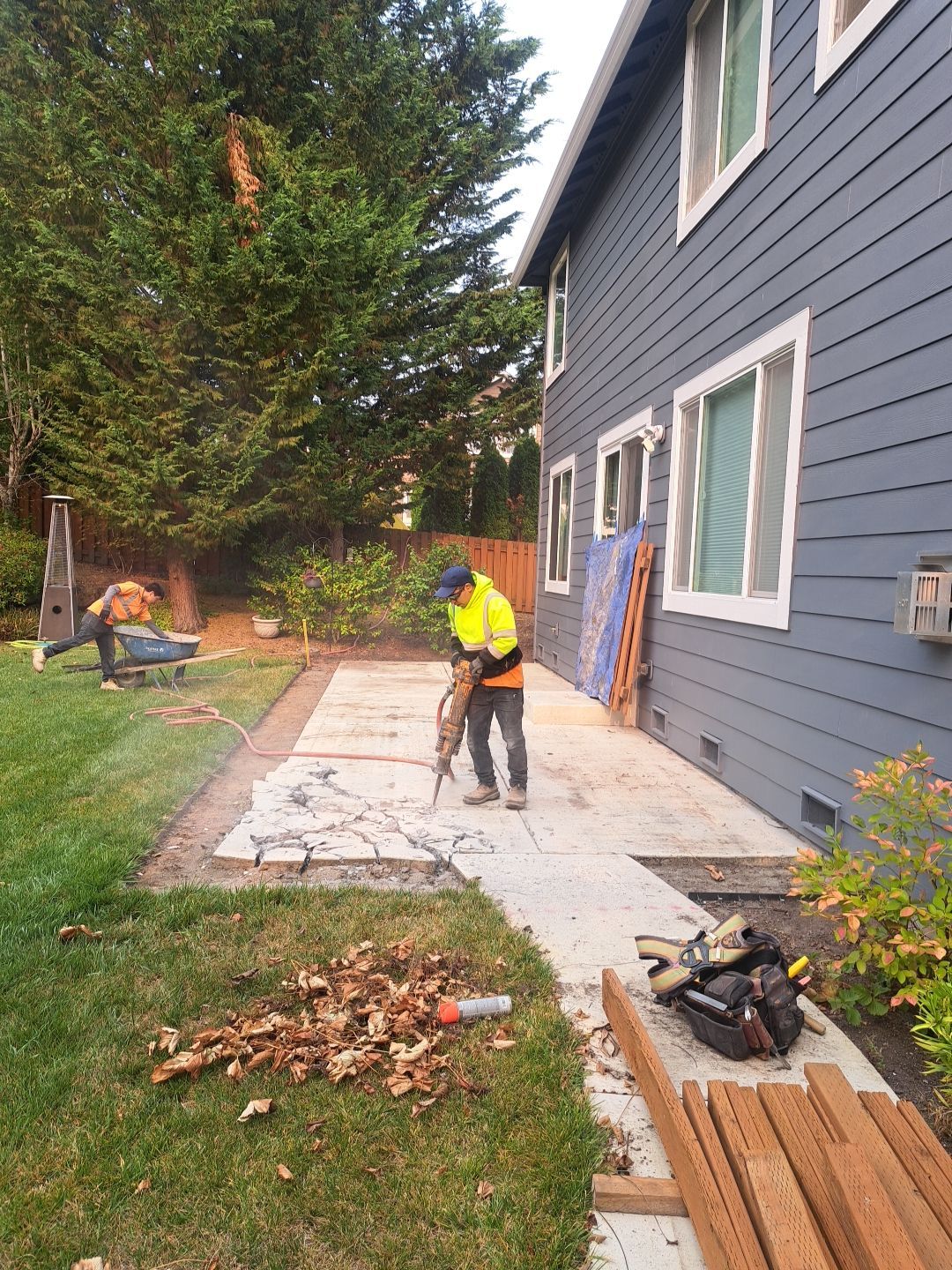  Amy | Stamped Finish Patio, Concrete Project by Jireh Asphalt & Concrete Inc 