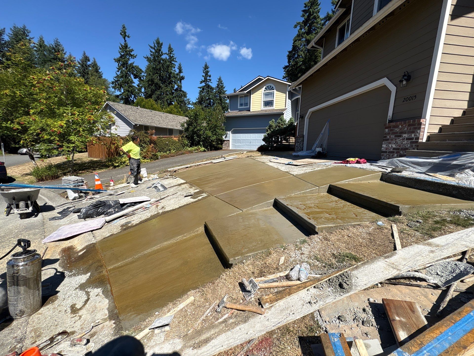 Concrete Driveway and Steps Renovation | Bothell  by Jireh Asphalt & Concrete Inc 