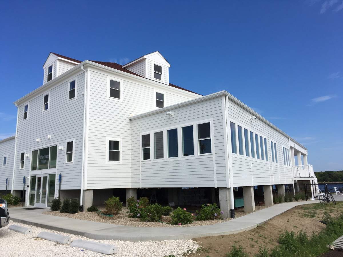 Seamless Gutter on Fisherman's View Restaurant in Sandwich, MA by Gutter Pro by Gutter Pro Enterprises