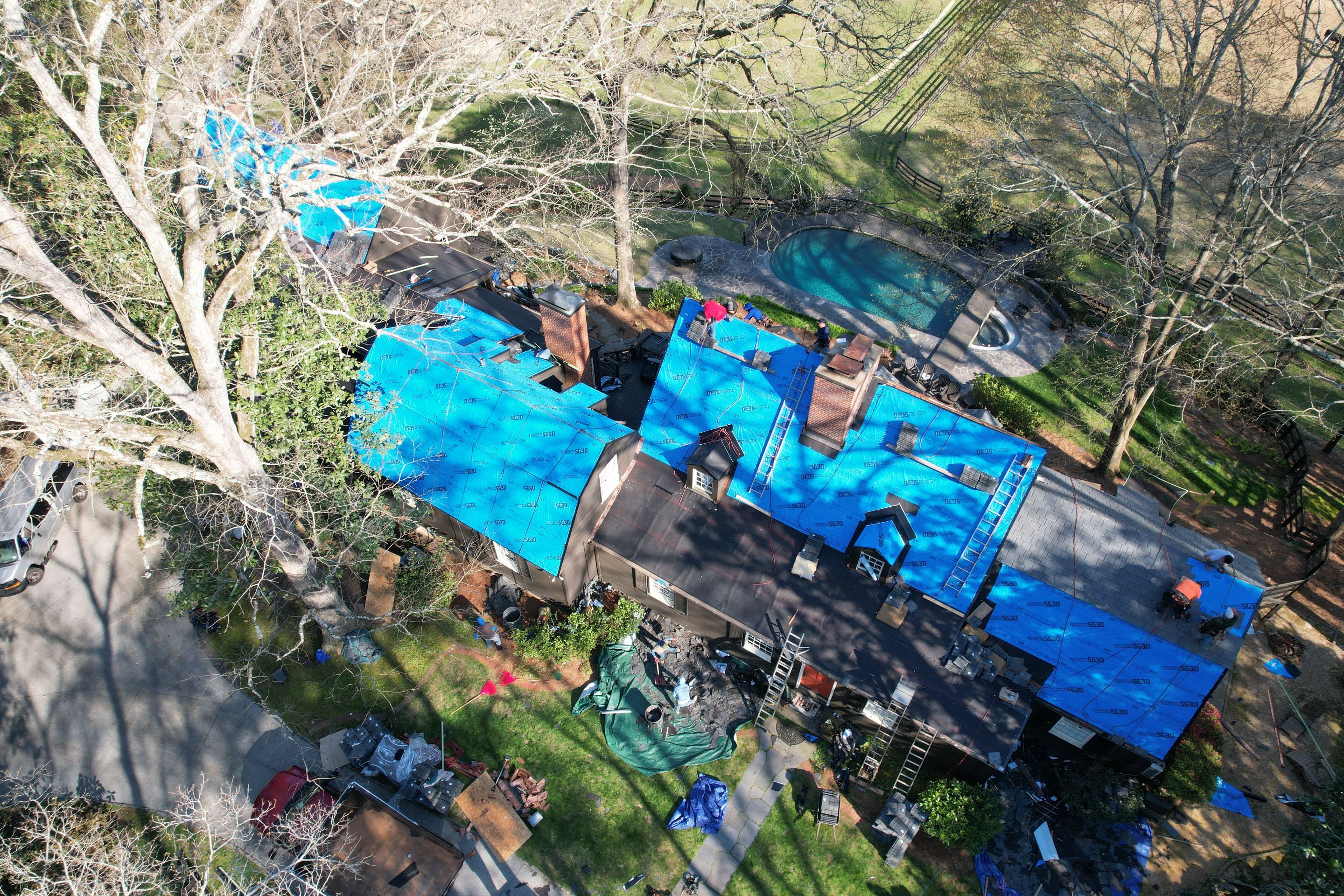 Residential Roofing Installation using Da Vinci Slate  by Inspector Roofing and Restoration