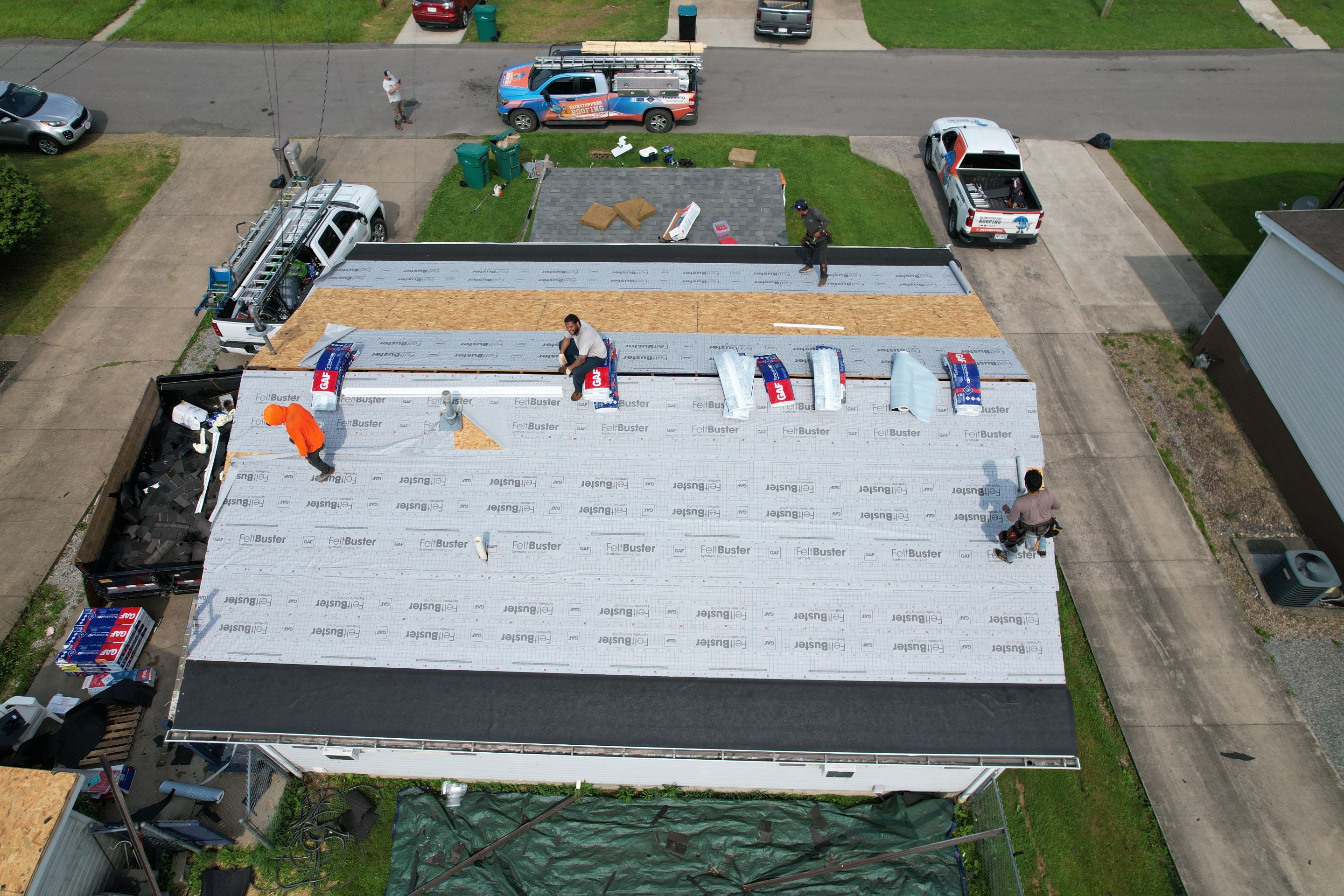 Residential Roofing Installation using GAF Timberline HDZ Fox Hollow Grey by Rainstoppers Roofing
