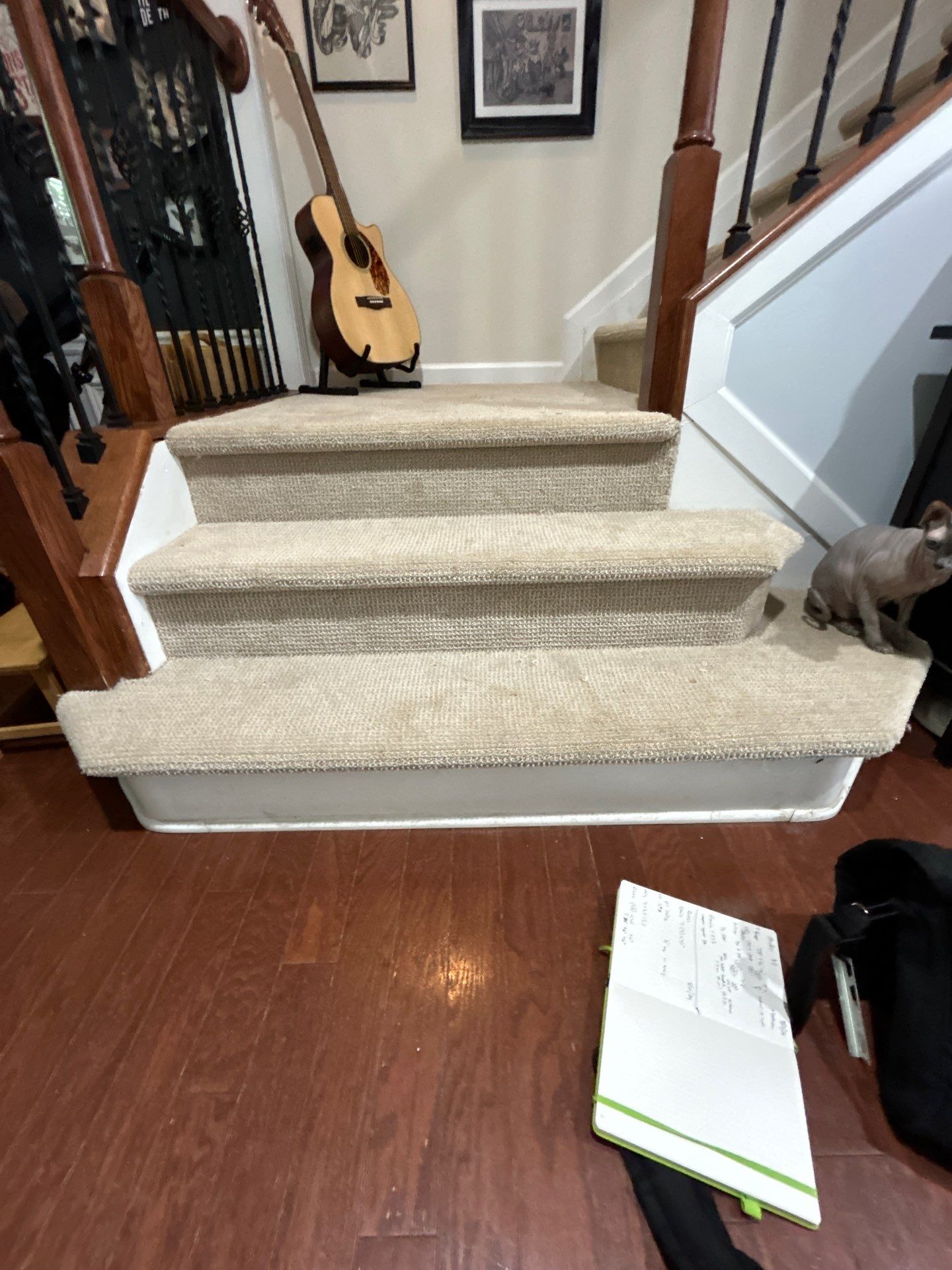 UPGRADE to solid oak stair treads by Footprints Floors of East Atlanta