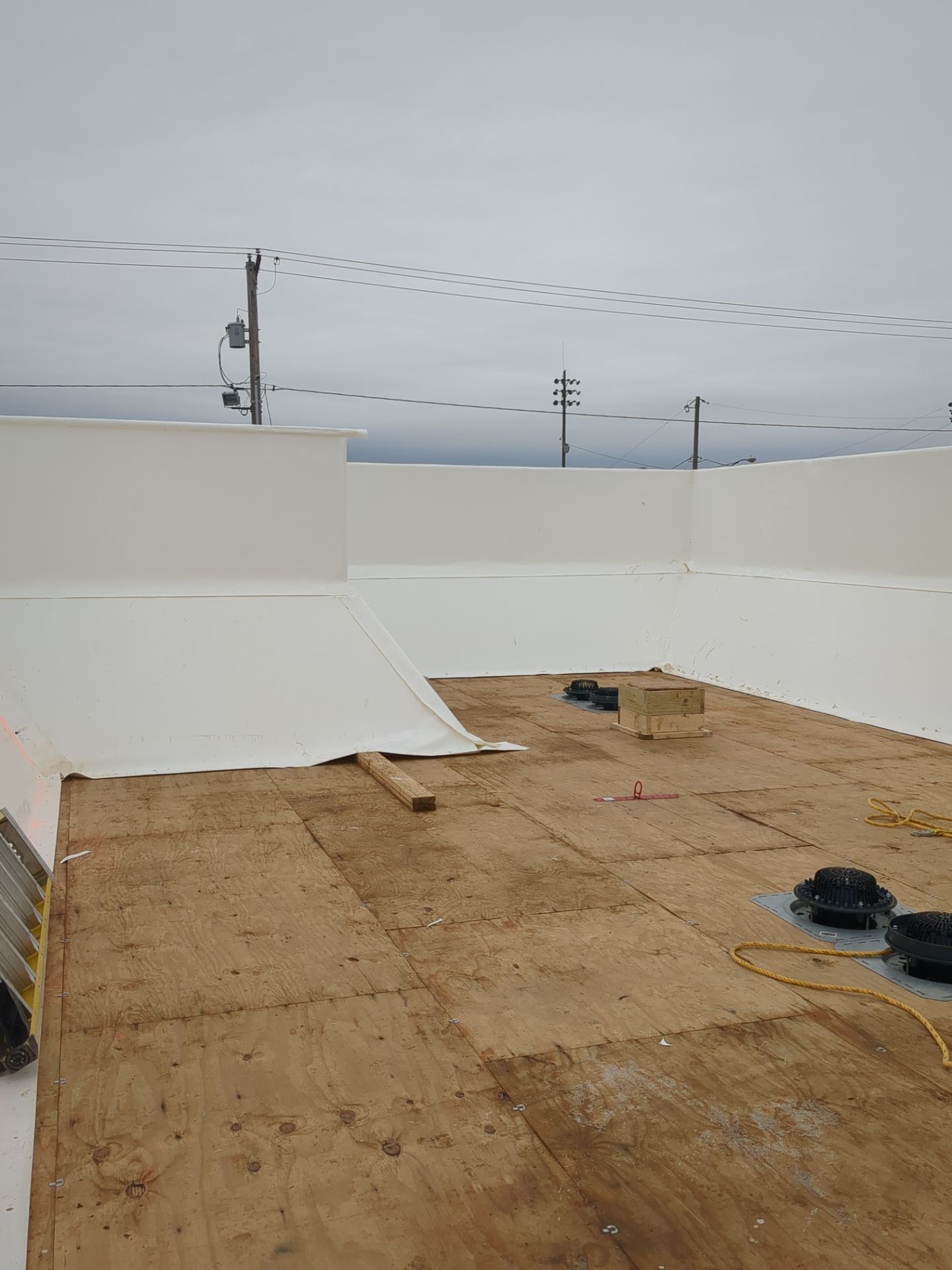 Commercial Roofing Installation using Duro-Last 50 mil PVC by 3 Daughters Construction 