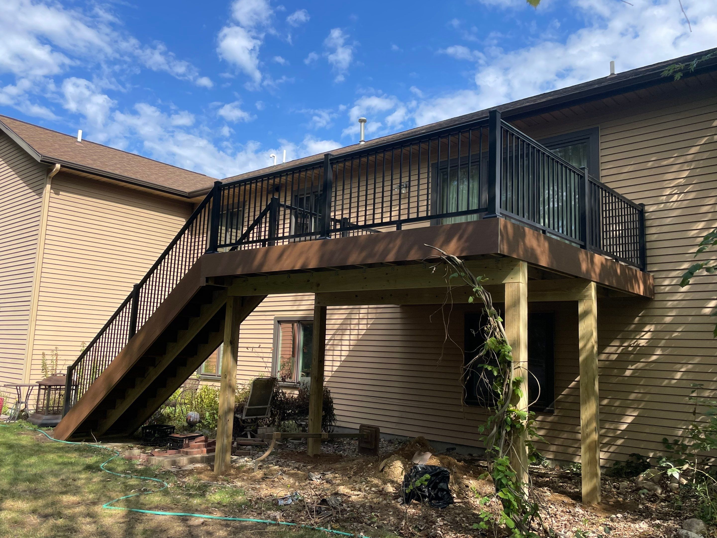 Deck Installation using TIMBERTECH DECKING by Avalon Roofing and Exteriors